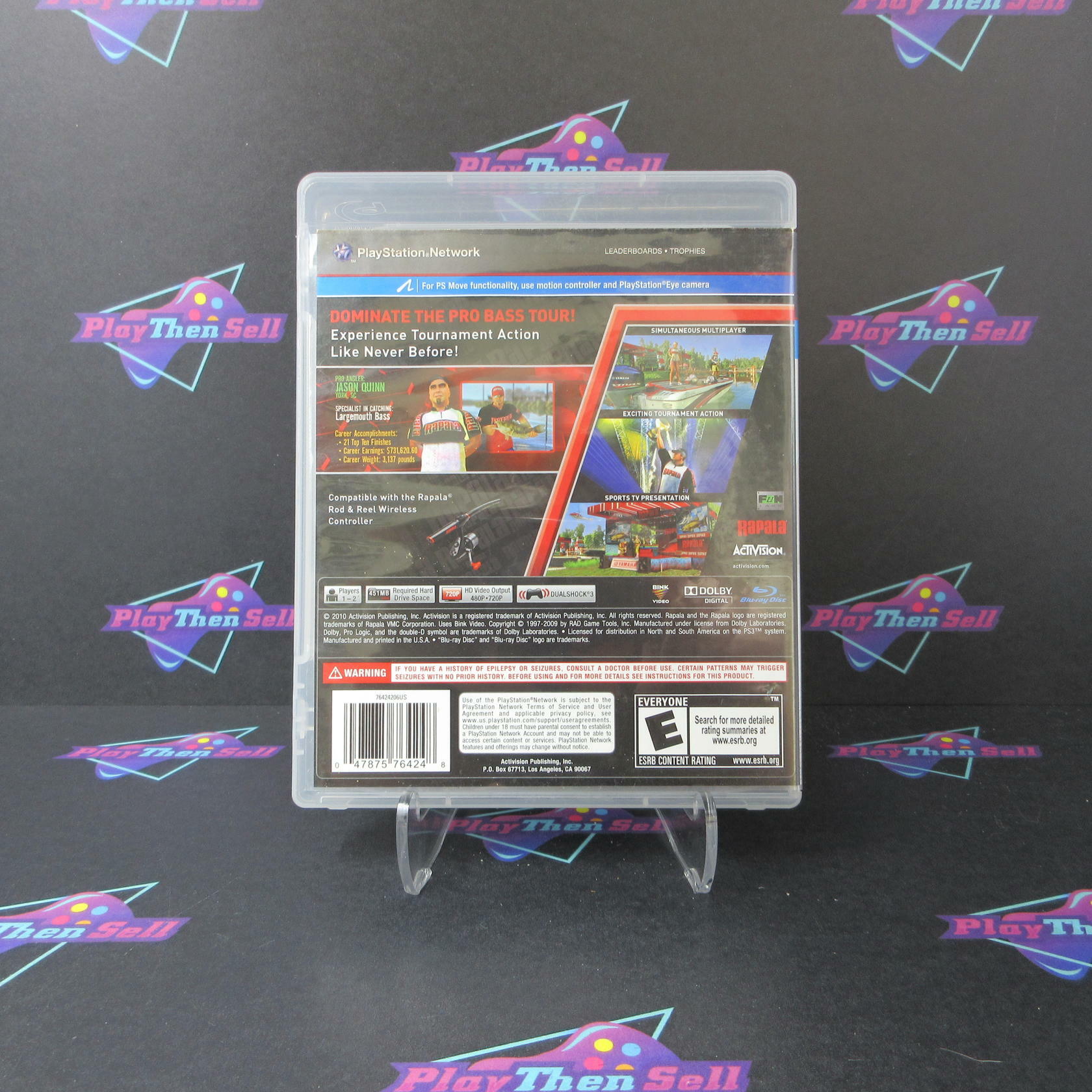 Rapala Pro Bass Fishing 2010 PS3 PlayStation 3 AD Complete CIB - Very Good