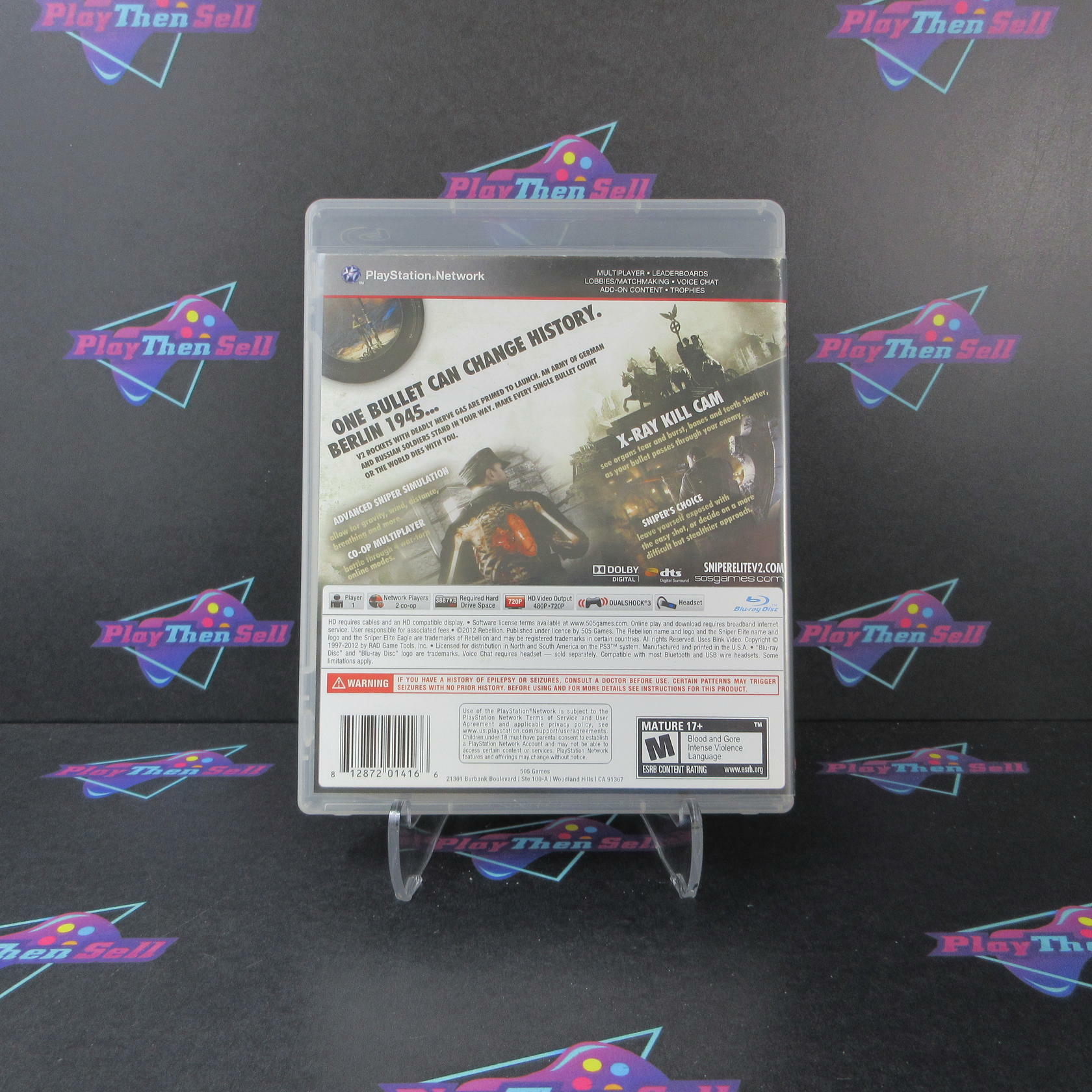 Sniper Elite V2 PS3 PlayStation 3 AD Complete CIB - Very Good