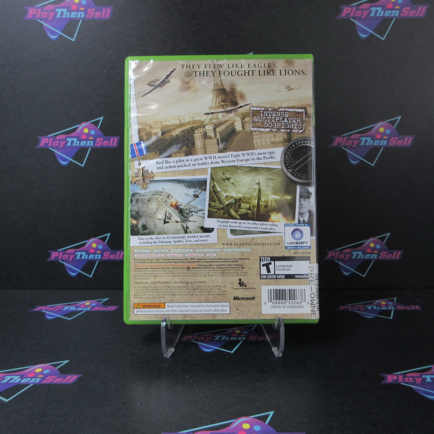Blazing Angels Squadrons of WWII Xbox 360 AD Complete CIB - Very Good