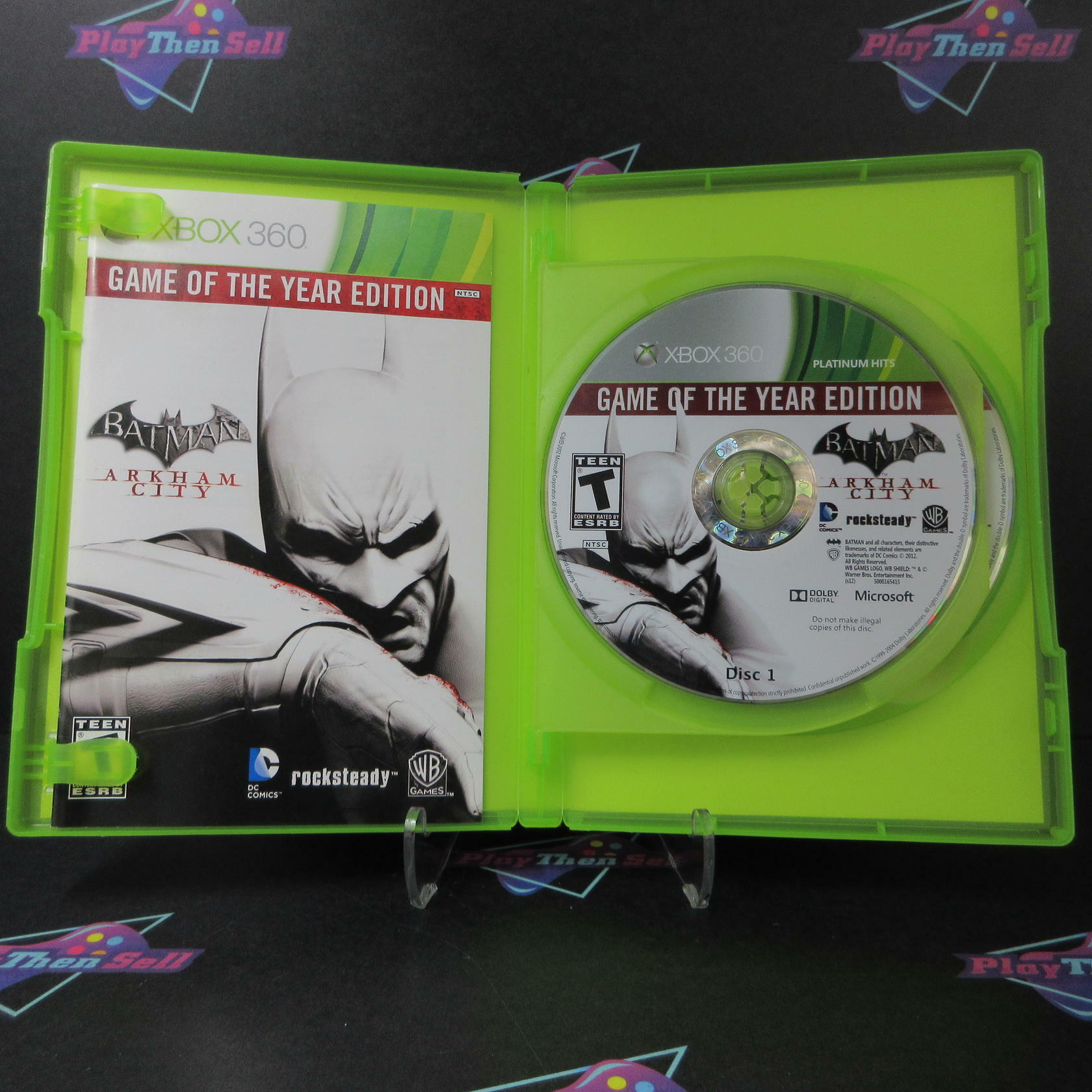 Batman Arkham City GOTY Xbox 360 Platinum Hits AD Complete CIB - Very Good