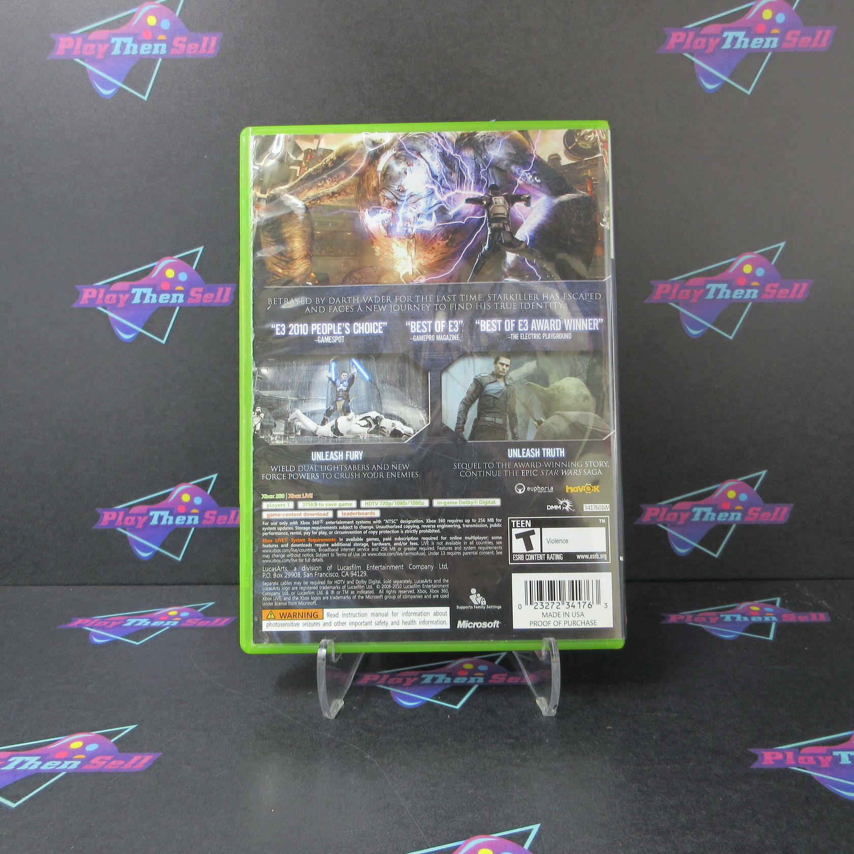 Star Wars The Force Unleashed 2 Xbox 360 DD Complete CIB - Very Good