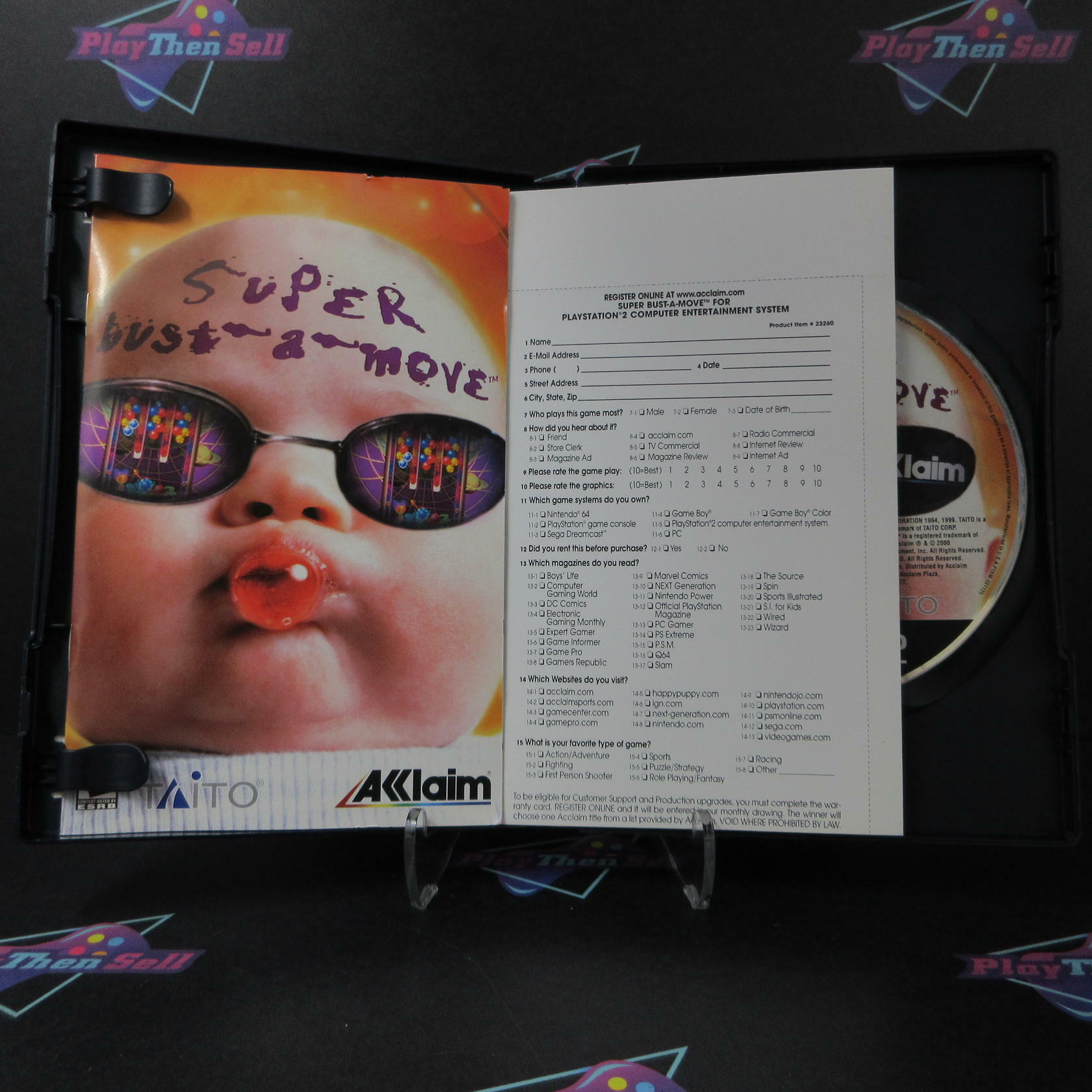 Super Bust-A-Move + Reg Card PS2 PlayStation 2 DD Complete CIB - Very Good