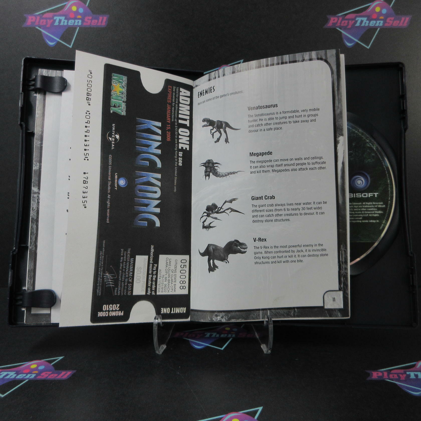 Peter Jackson's King Kong PS2 PlayStation 2 + Movie Ticket - Like New