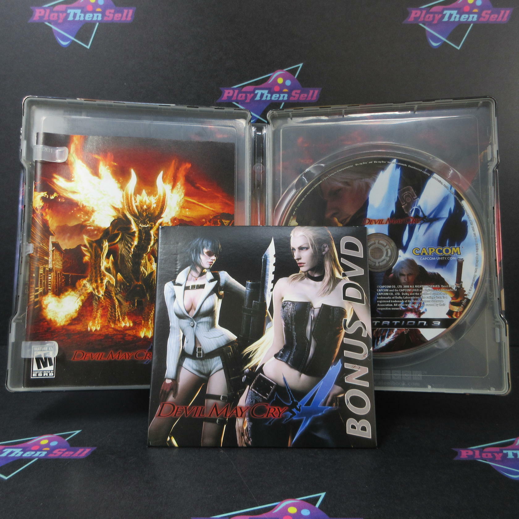 Devil May Cry 4 Collector's Edition Steelbook PlayStation 3 + Bonus Disc/Sleeve - Like New