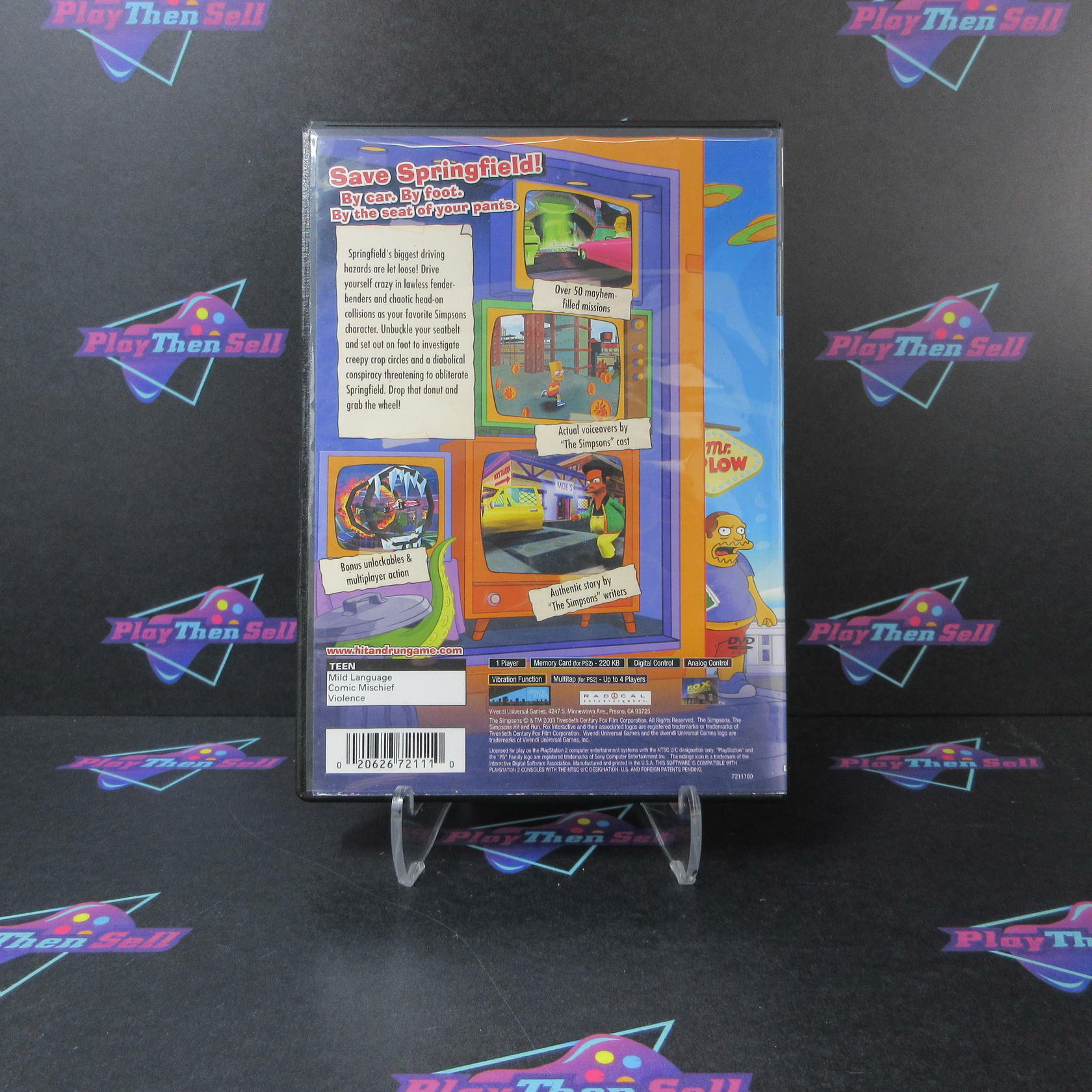The Simpsons Hit & Run PS2 PlayStation 2 DD/NM - Very Good
