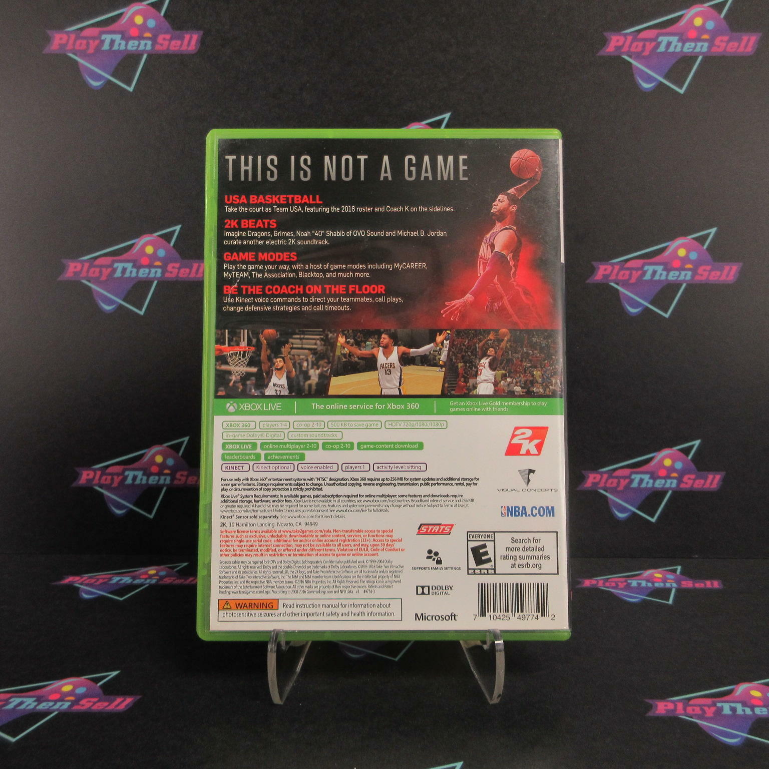 NBA 2K17 Xbox 360 AD Complete CIB - Very Good