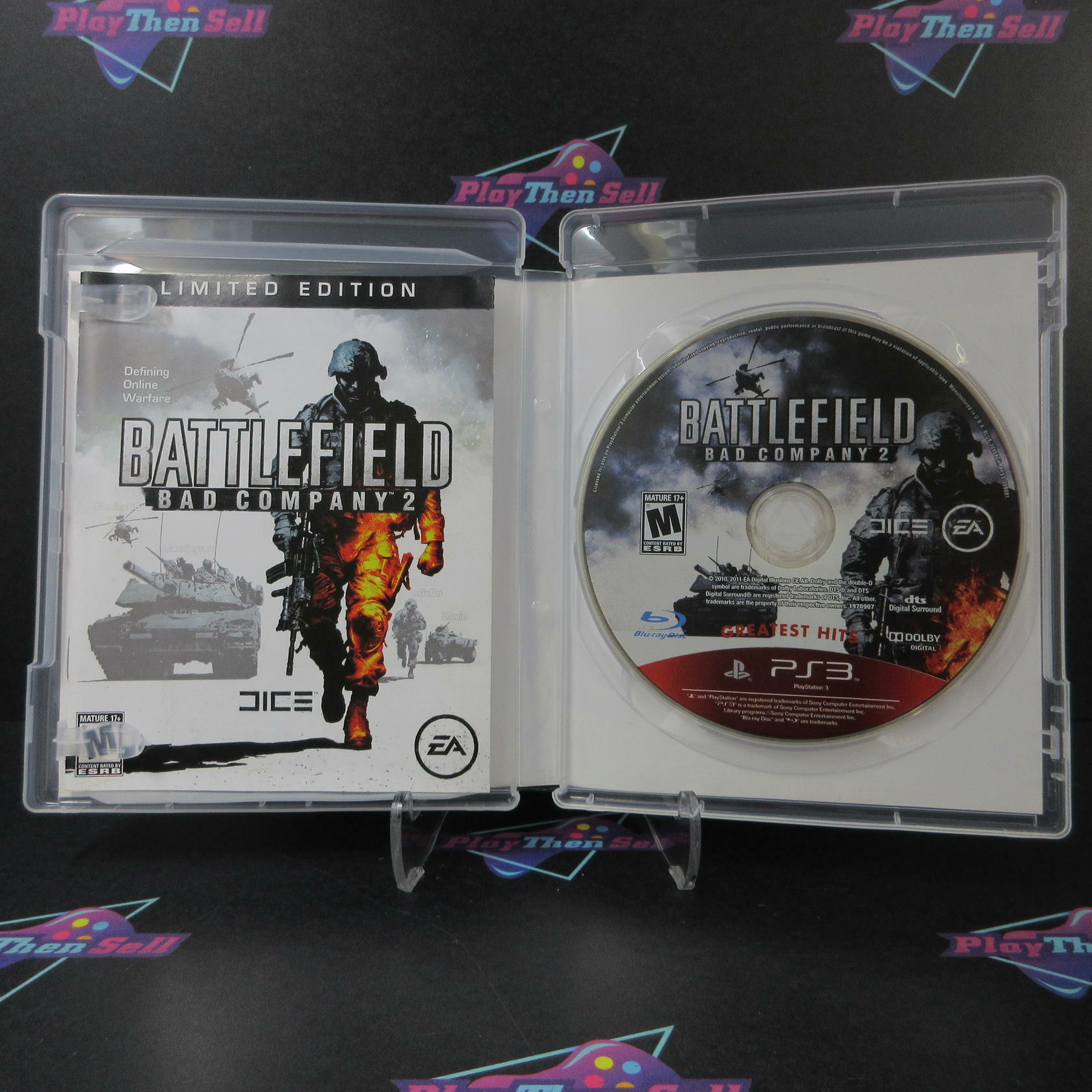 Battlefield Bad Company 2 Limited PS3 PlayStation 3 AD GH Disc Complete CIB - Very Good