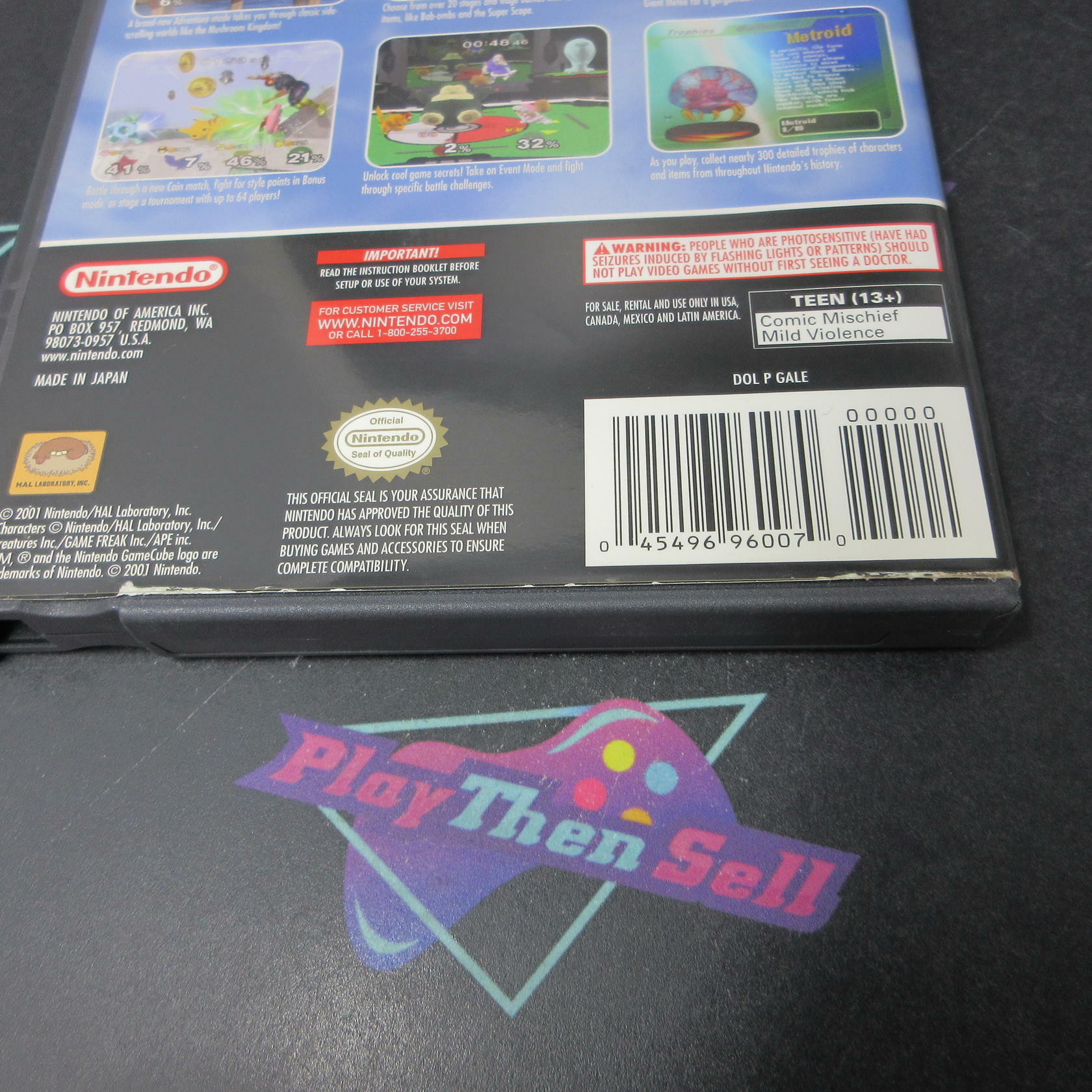 Super Smash Bros Melee Nintendo Gamecube AD Complete CIB - Very Good