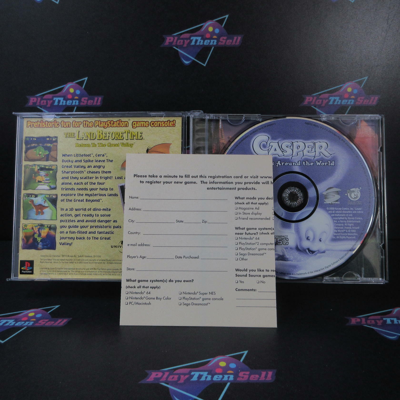Casper Friends Around the World PS1 PlayStation 1 + Reg Card - Like New