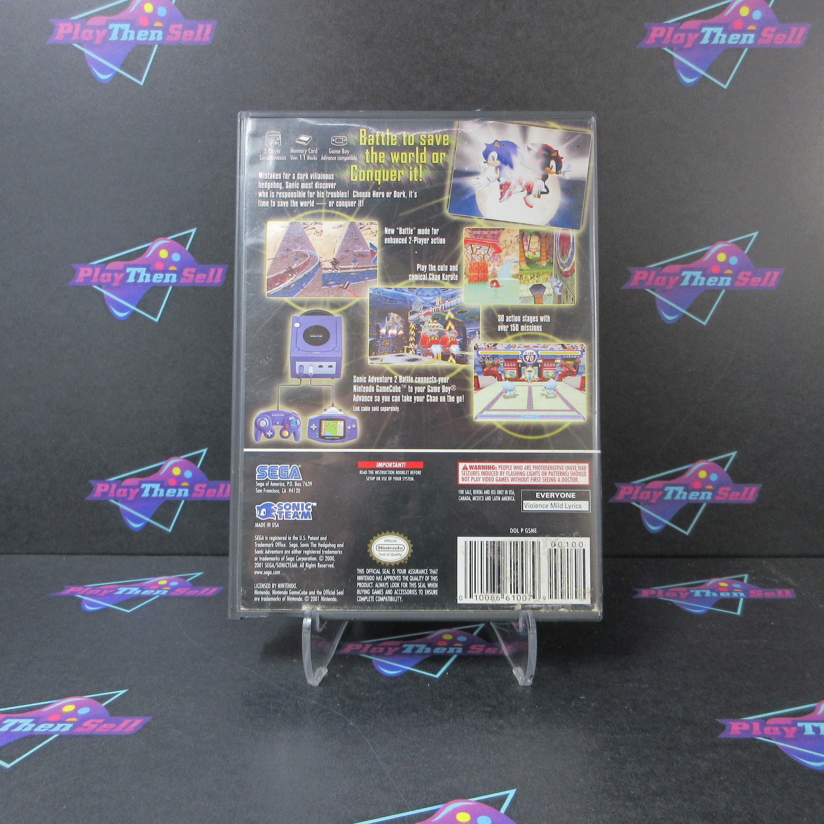 Sonic Adventure 2 Battle Nintendo GameCube AD/DD/NM - Very Good