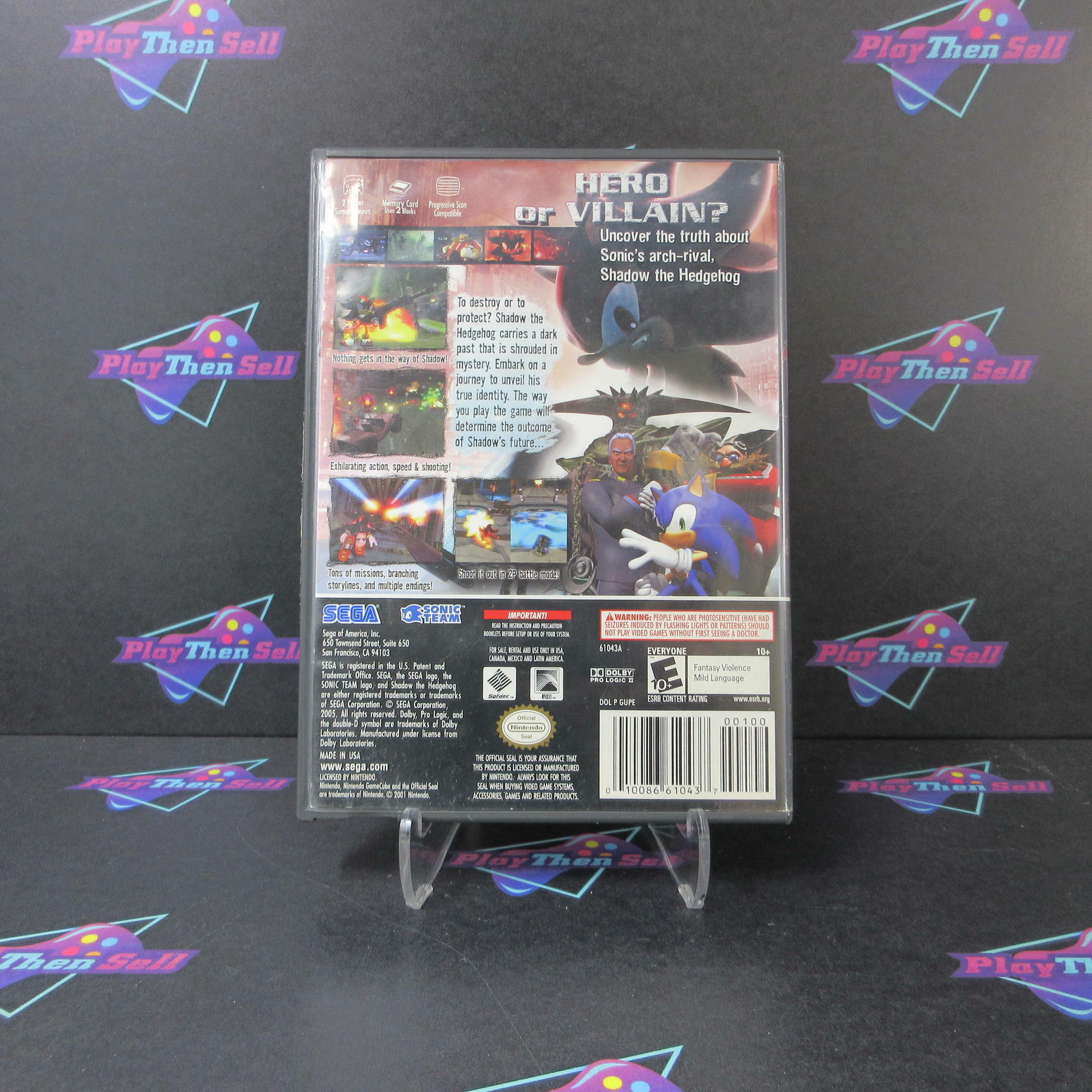 Shadow The Hedgehog Nintendo Gamecube AD/NM - Very Good