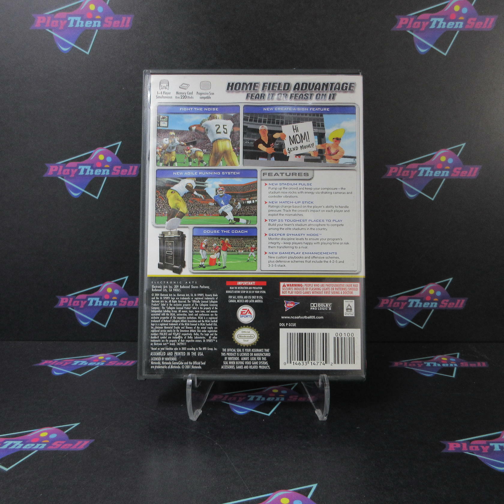 NCAA Football 2005 Nintendo Gamecube AD/DD Complete CIB - Very Good