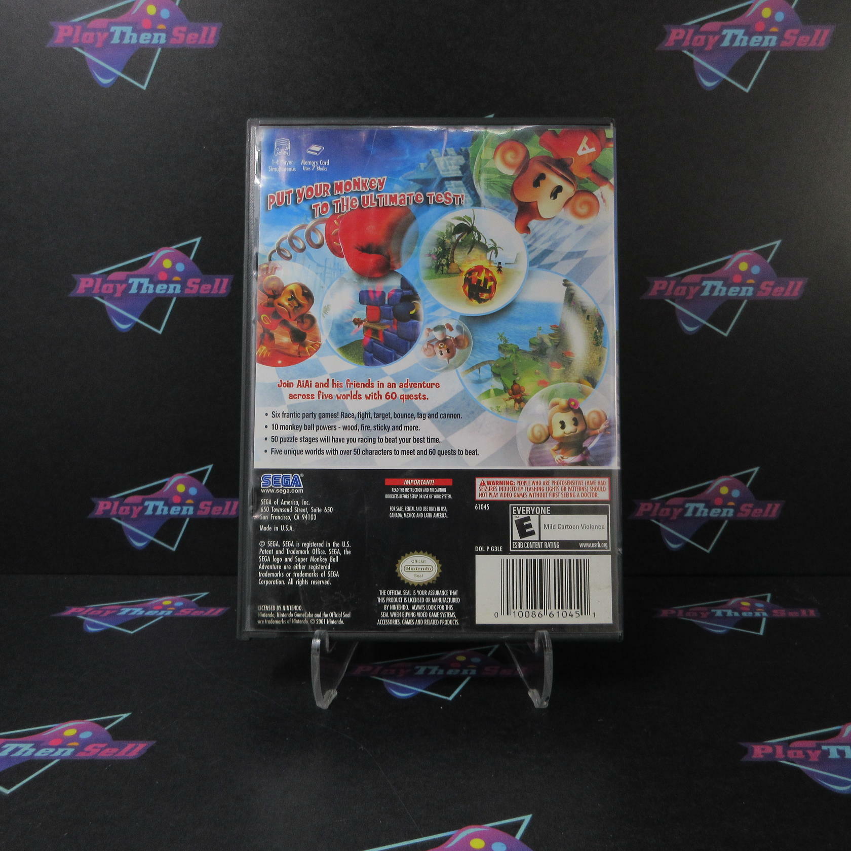 Super Monkey Ball Adventure Nintendo GameCube AD Complete CIB - Very Good