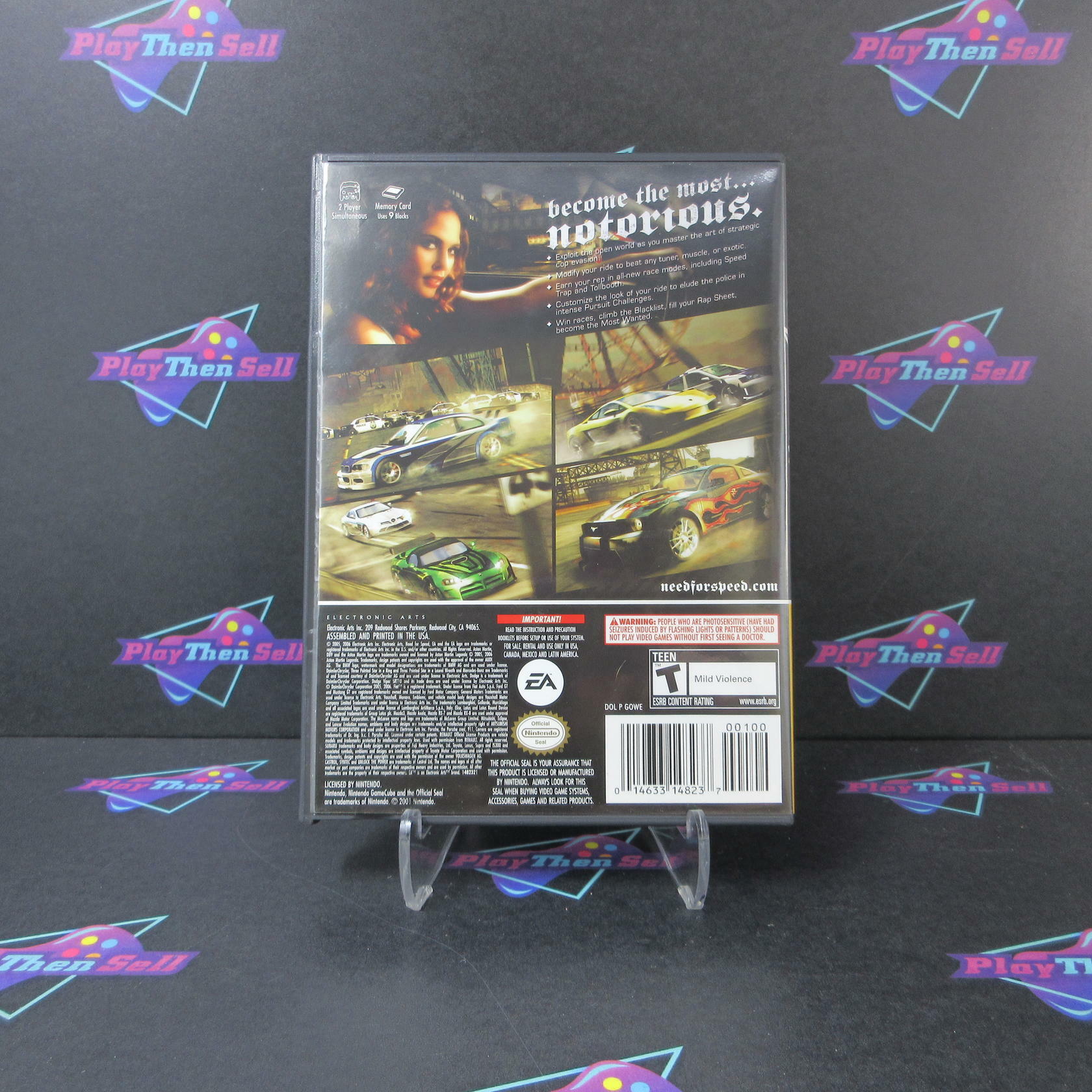 Need For Speed Most Wanted Player's Choice Nintendo Gamecube AD Complete CIB - Very Good