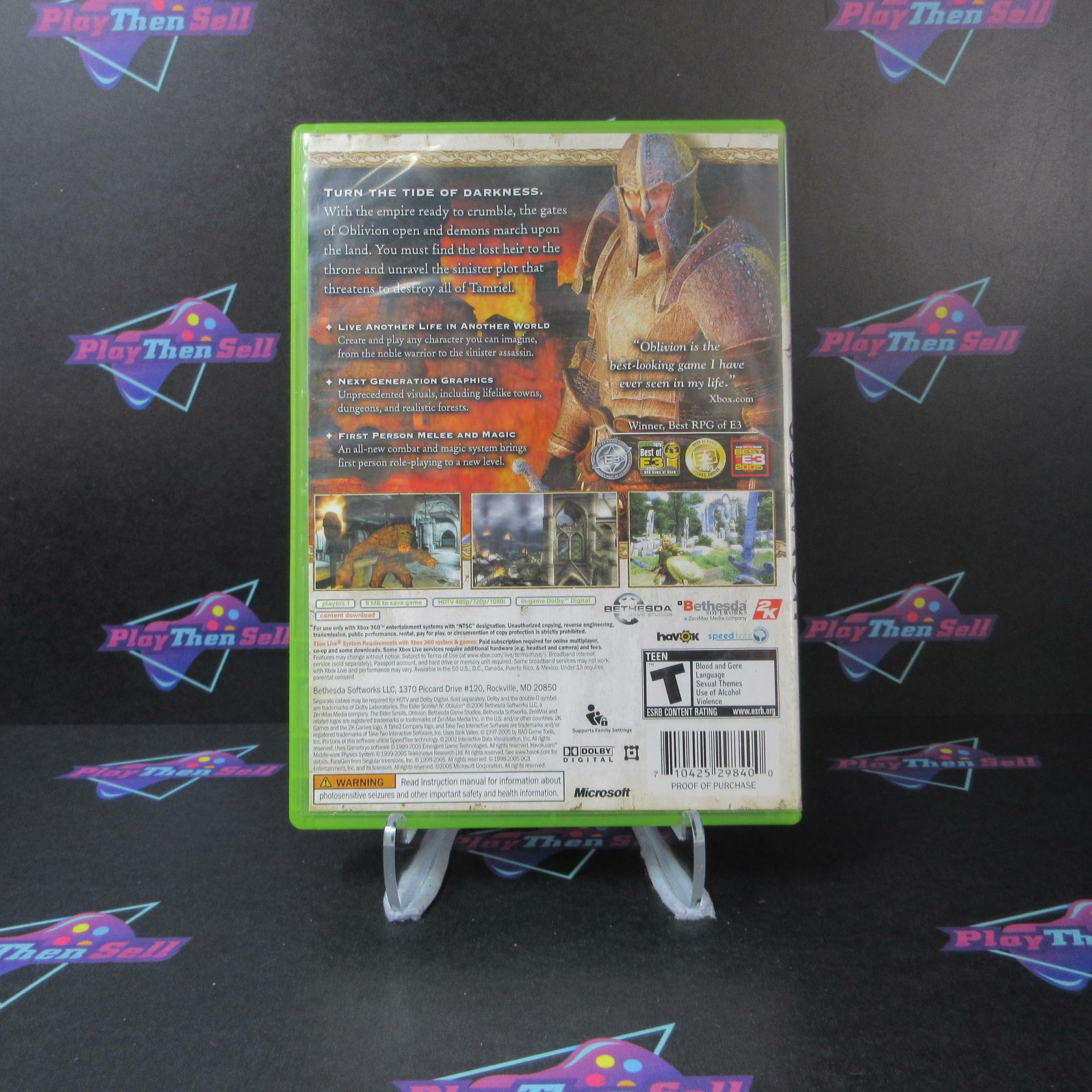 Elder Scrolls IV Oblivion Xbox 360 PH Disc - AD/NM - Very Good