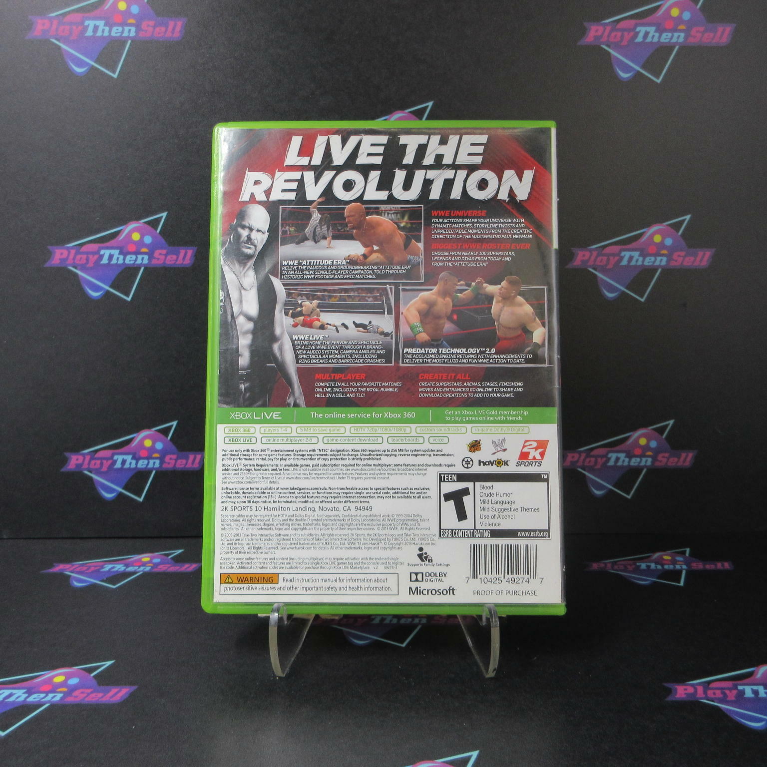 WWE 13 Xbox 360 AD Complete CIB - Very Good