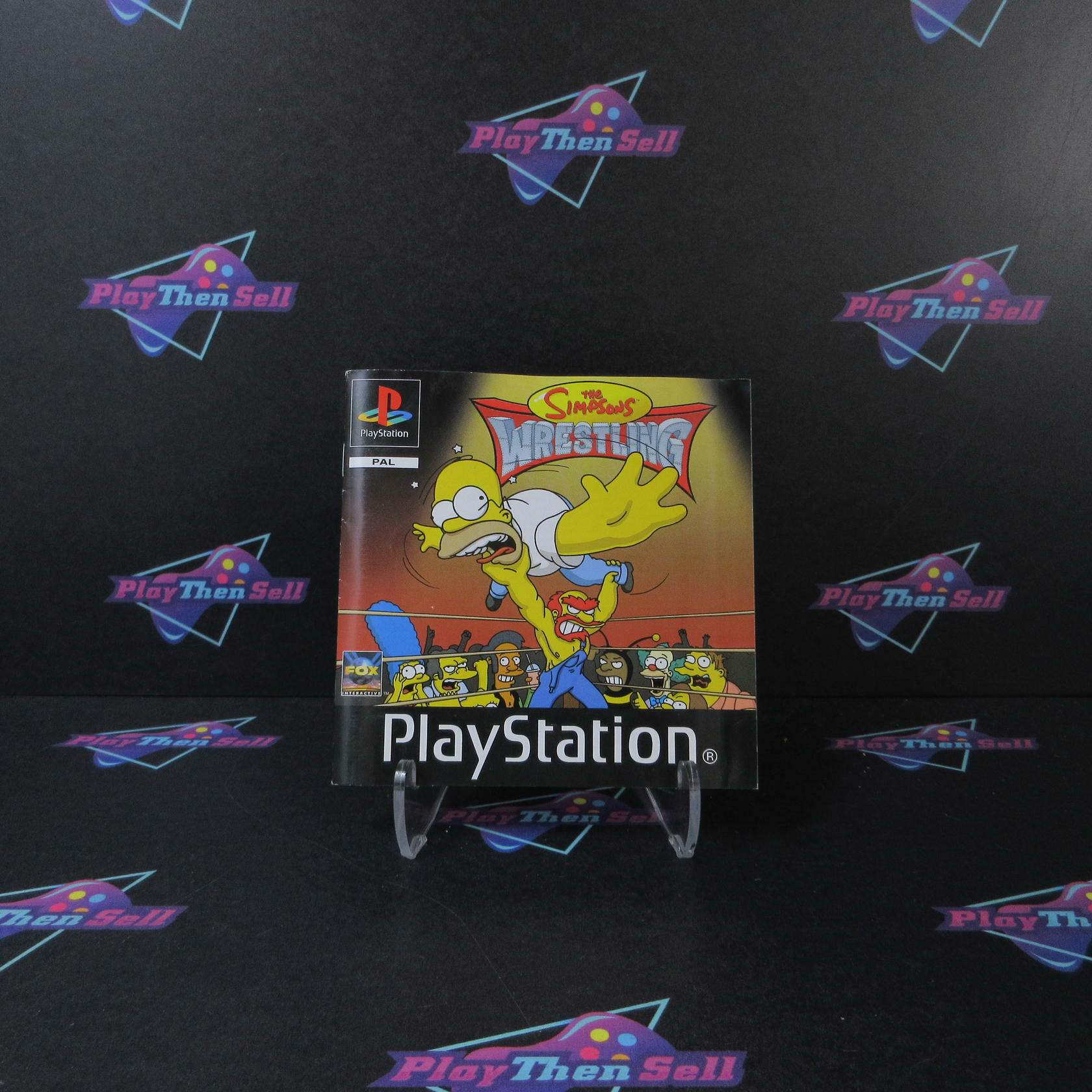 Simpsons Wrestling German PAL Import Playstation PS1 (See Pics) - Very Good