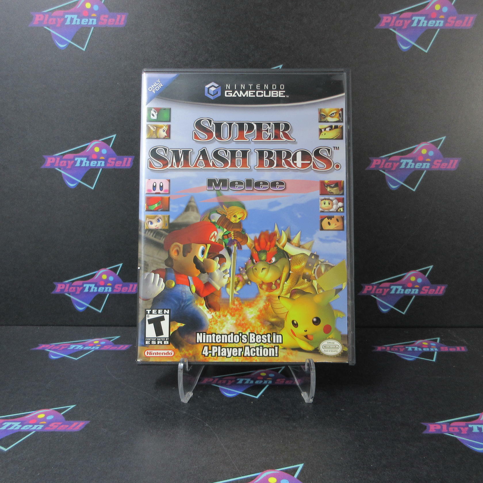 Super Smash Bros Melee Nintendo Gamecube AD Complete CIB - Very Good