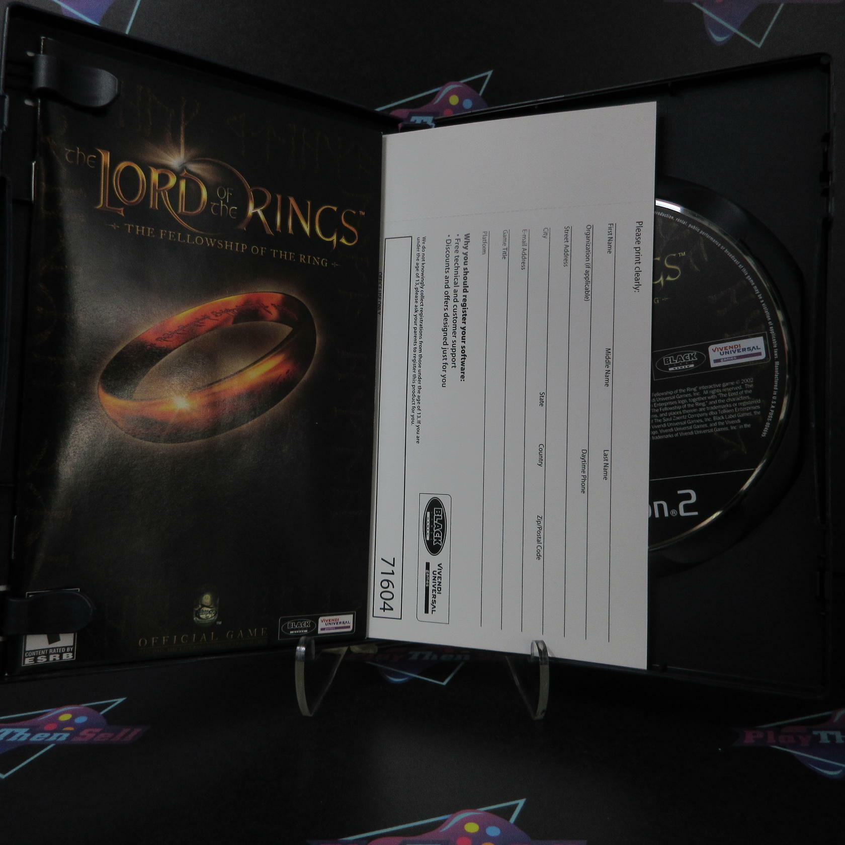 Lord of the Rings Fellowship of the Ring PlayStation 2 + Reg Card - Like New