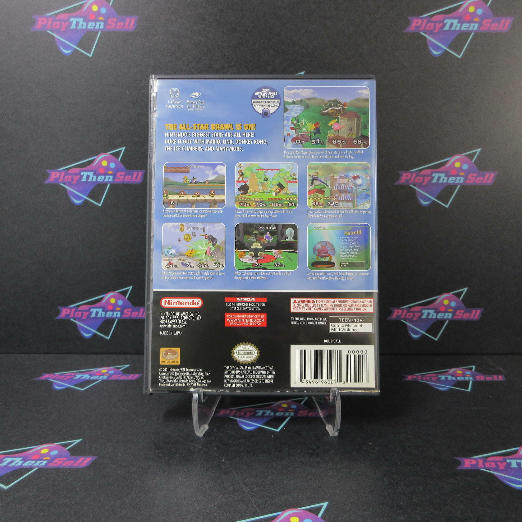 Super Smash Bros Melee Nintendo Gamecube AD Complete CIB - Very Good