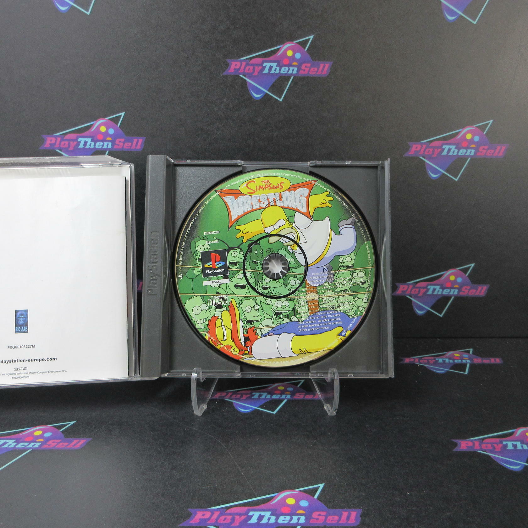 Simpsons Wrestling German PAL Import Playstation PS1 (See Pics) - Very Good