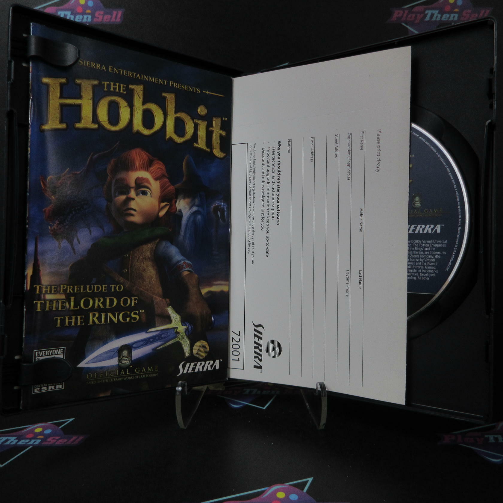 The Hobbit PS2 PlayStation 2 + Reg Card / Bilbo Promo Card - Like New