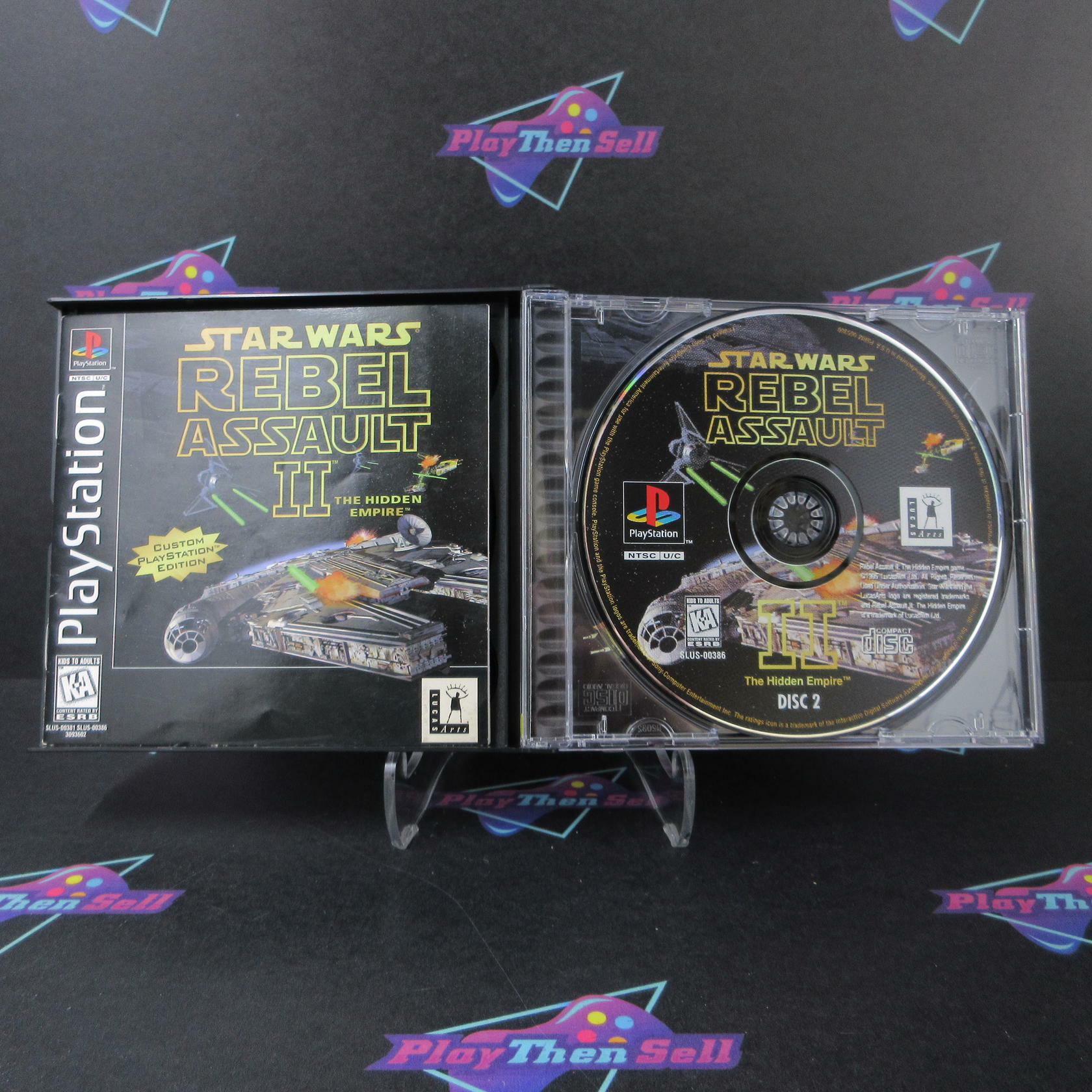Star Wars Rebel Assault II The Hidden Empire PS1 + Reg Card - Like New