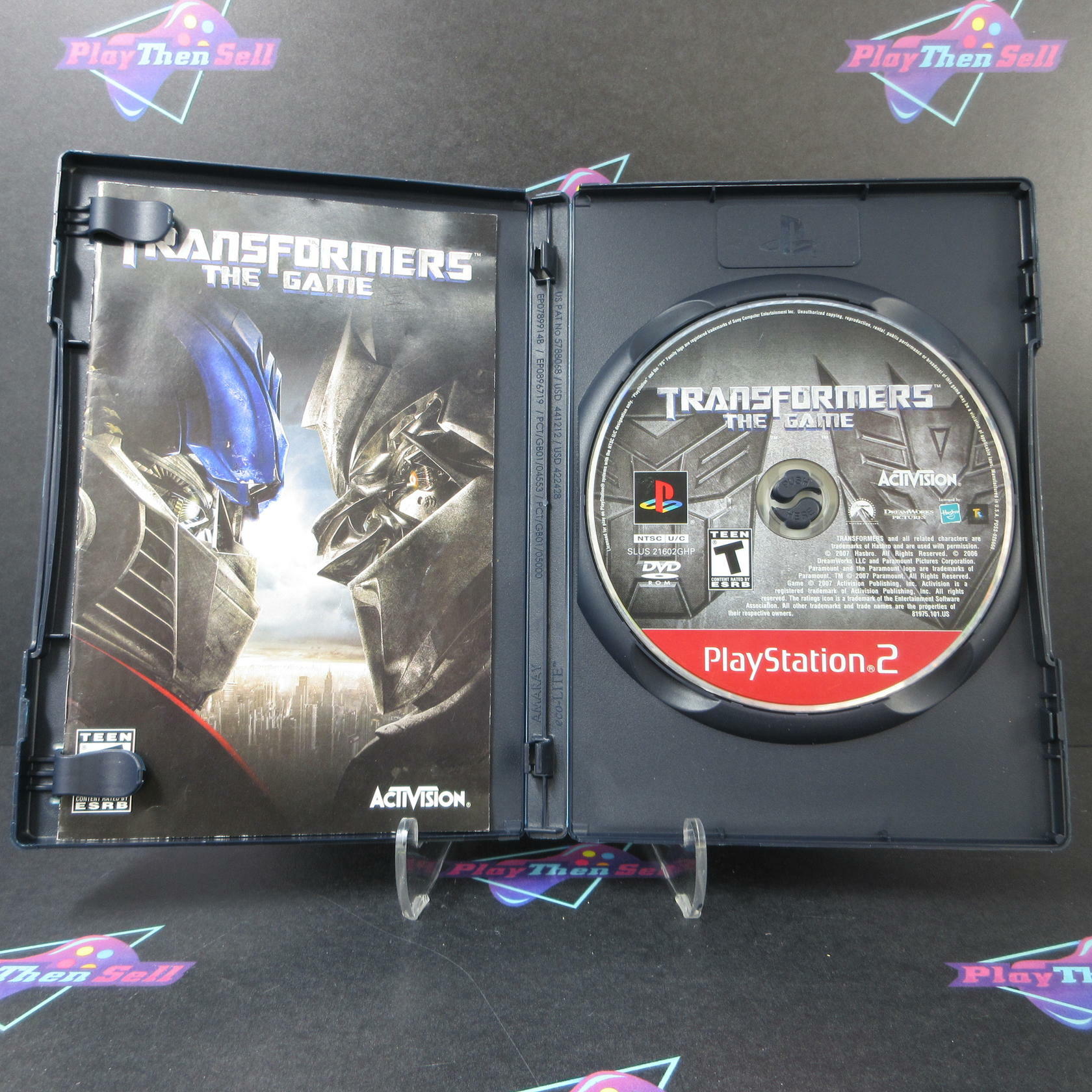 Transformers The Game GH PS2 PlayStation 2 MD + Bonus Disc Complete CIB - Very Good