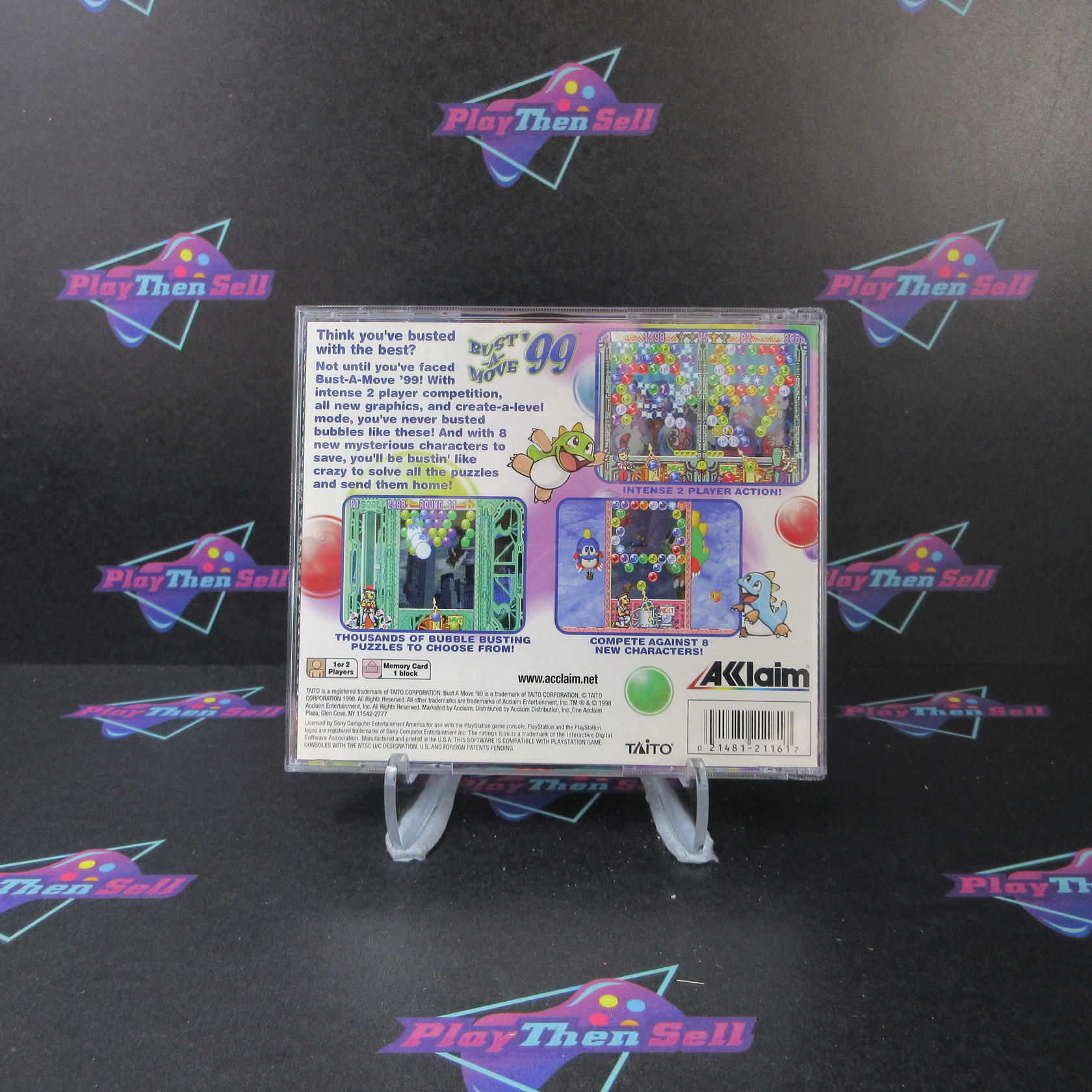 Bust-A-Move '99 PS1 PlayStation 1 + Reg Card - Like New