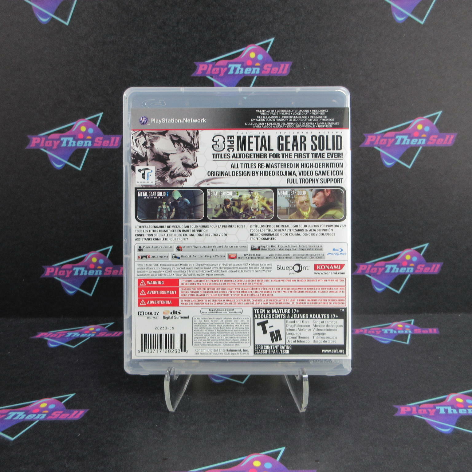 Metal Gear Solid HD Collection PS3 PlayStation 3 - Like New