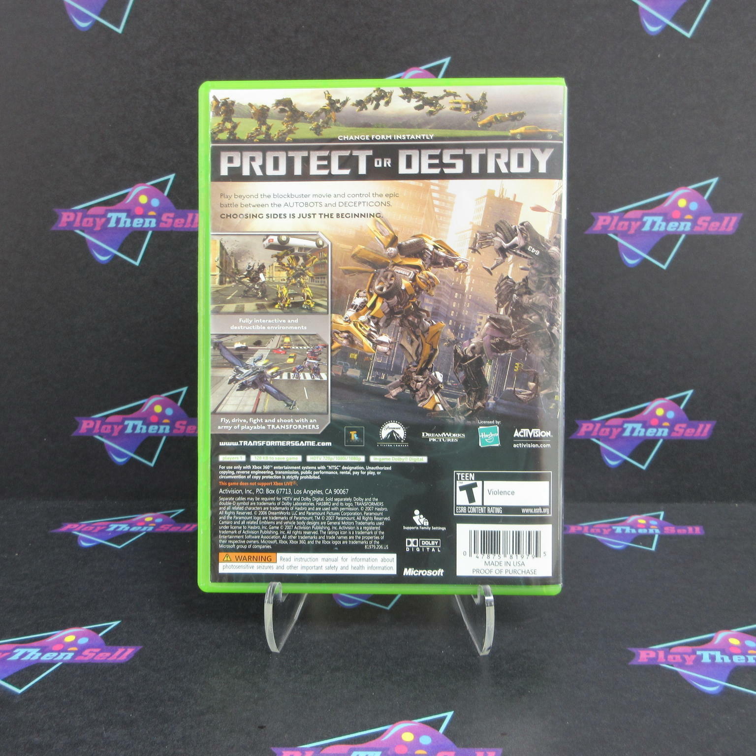Transformers The Game Xbox 360 - Like New