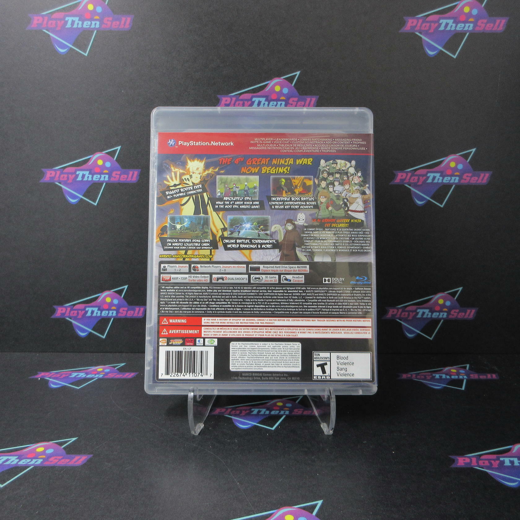 Naruto Shippuden Ultimate Ninja Storm 3 GH PS3 PlayStation 3 AD CIB - Very Good