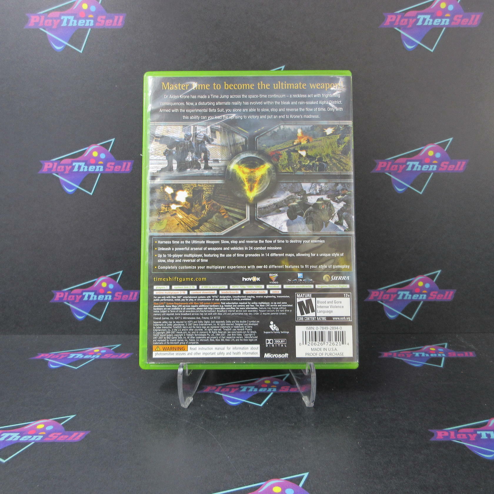 Timeshift Xbox 360 AD/MD Complete CIB - Very Good