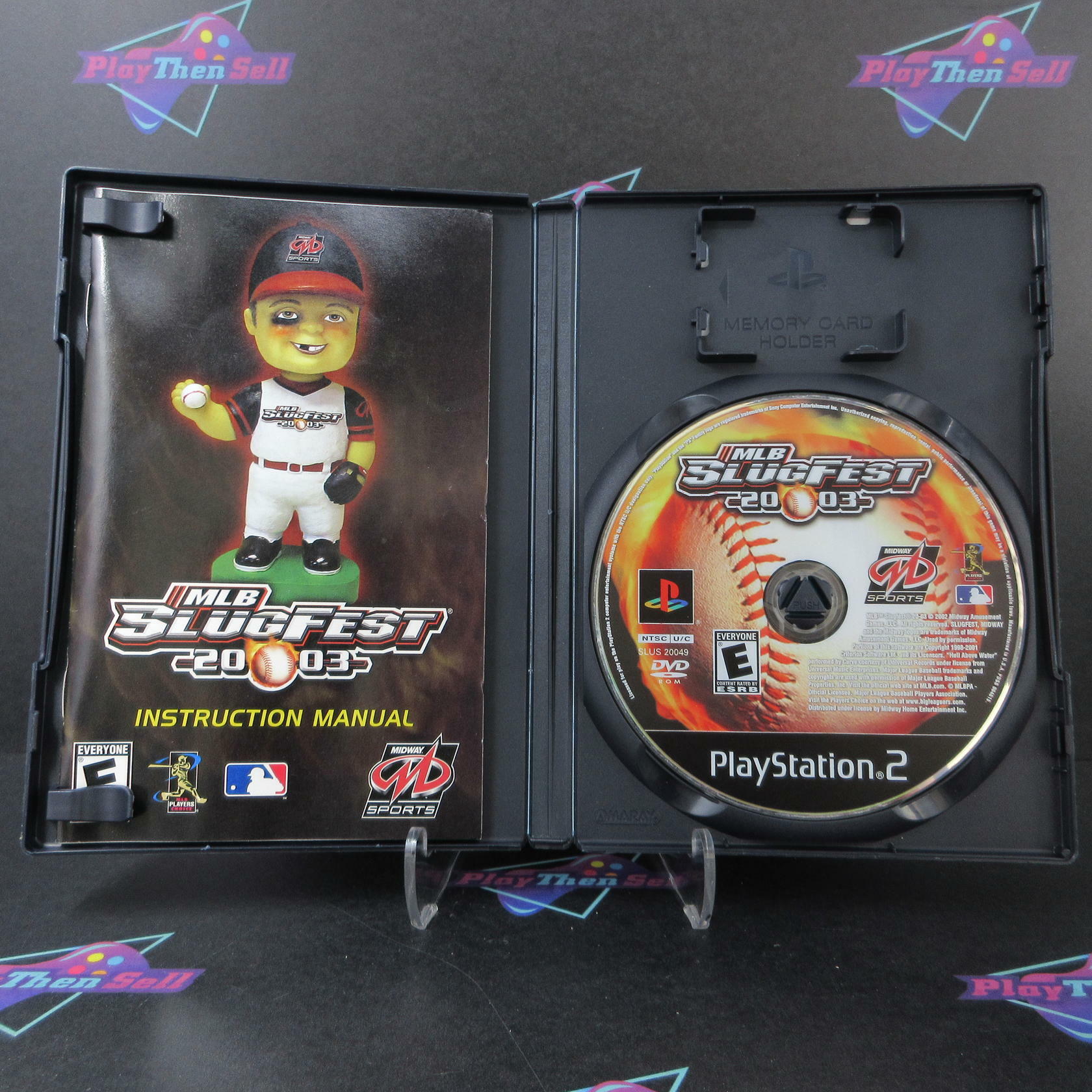 MLB Slugfest 2003 PS2 PlayStation 2 AD + Reg Card Complete CIB - Very Good
