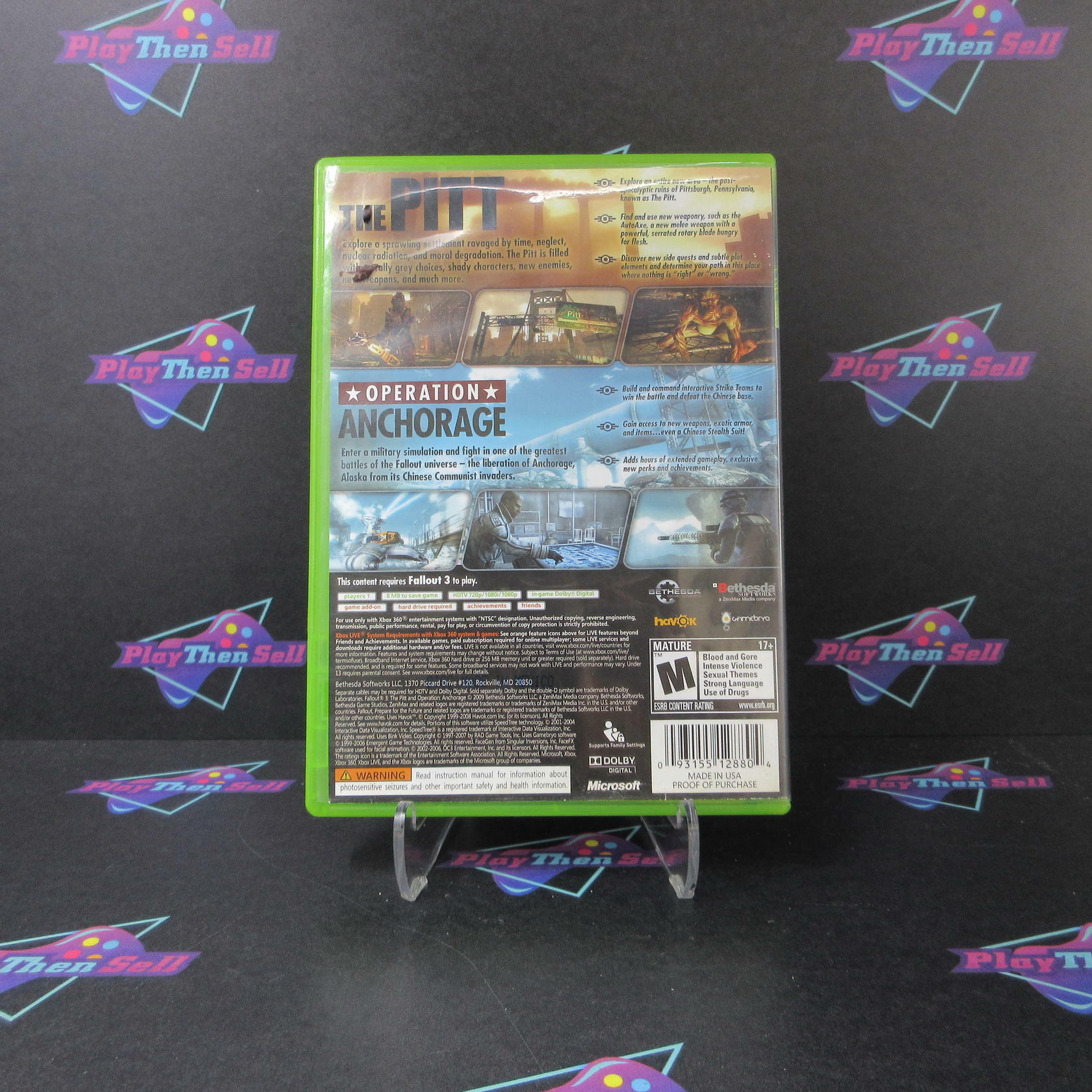 Fallout 3 Add-On The Pitt + Operation Anchorage Xbox 360 AD + Poster Complete - Very Good