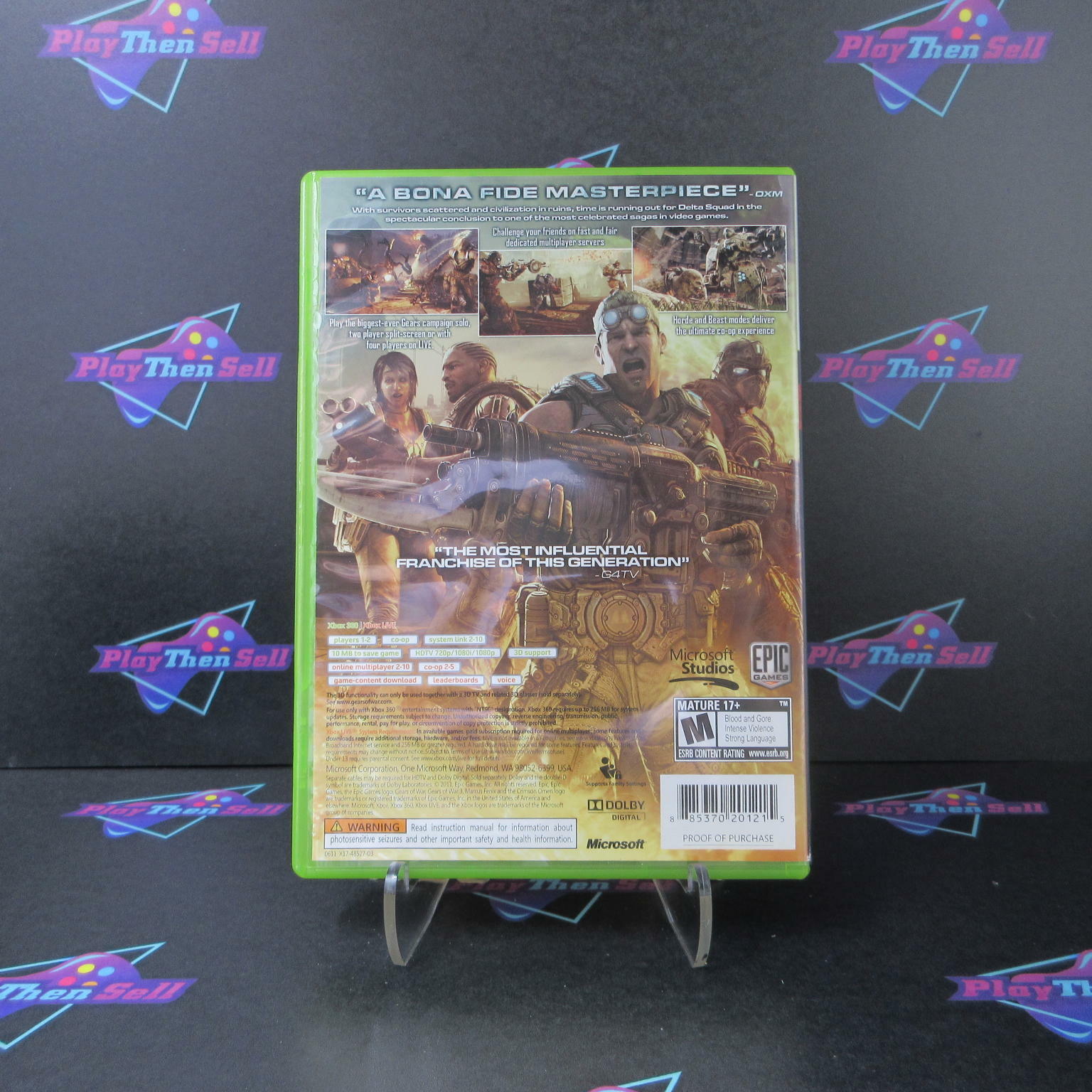 Gears of War 3 Xbox 360 DD Complete CIB - Very Good