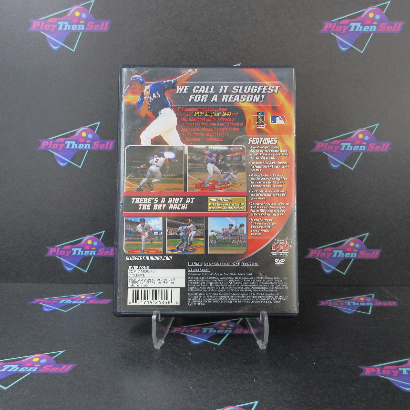 MLB Slugfest 2003 PS2 PlayStation 2 AD + Reg Card Complete CIB - Very Good