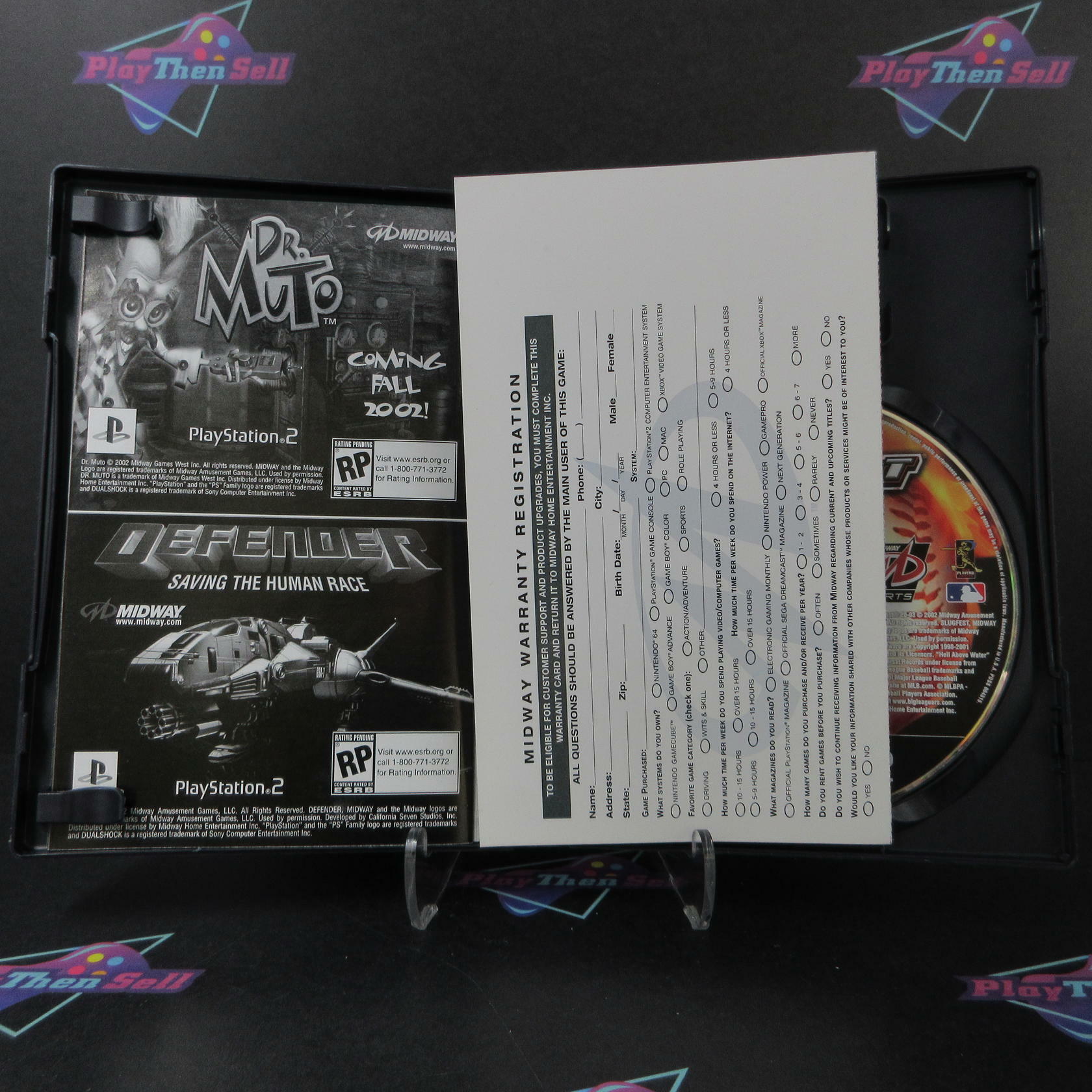 MLB Slugfest 2003 PS2 PlayStation 2 AD + Reg Card Complete CIB - Very Good