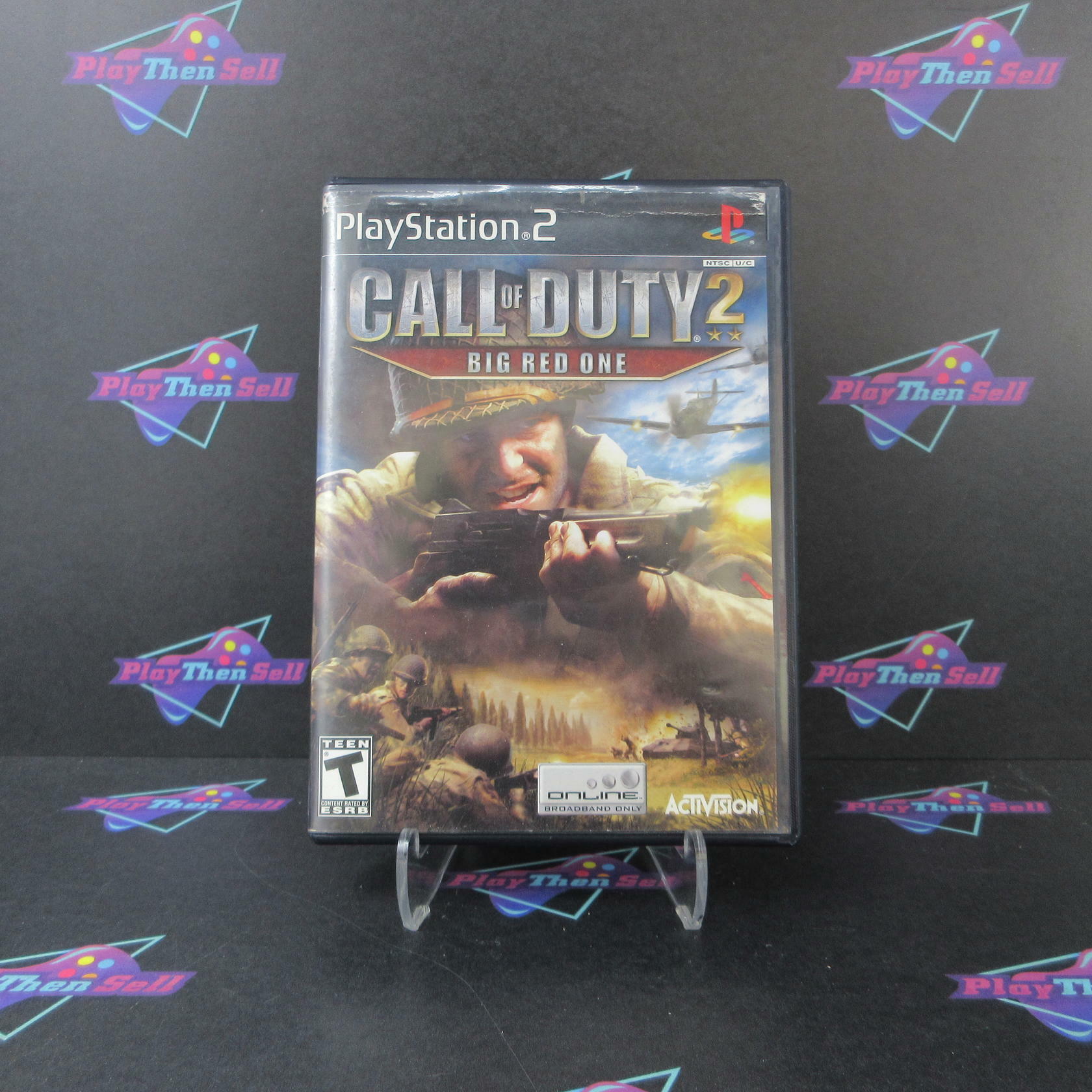 Call of Duty 2 Big Red One PS2 PlayStation 2 AD/MD Complete CIB - Very Good