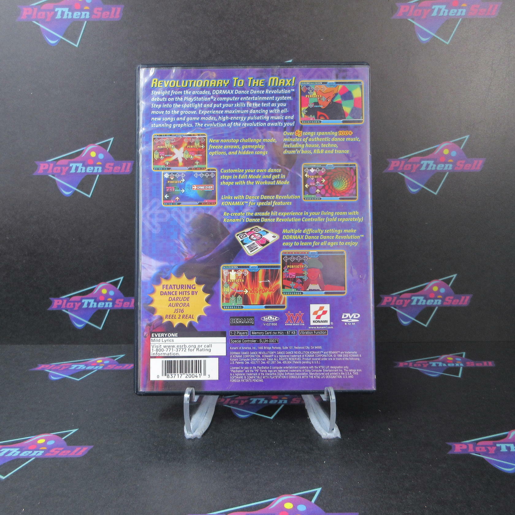 DDR Max Dance Dance Revolution + Reg Card PS2 PlayStation 2 AD Complete CIB - Very Good