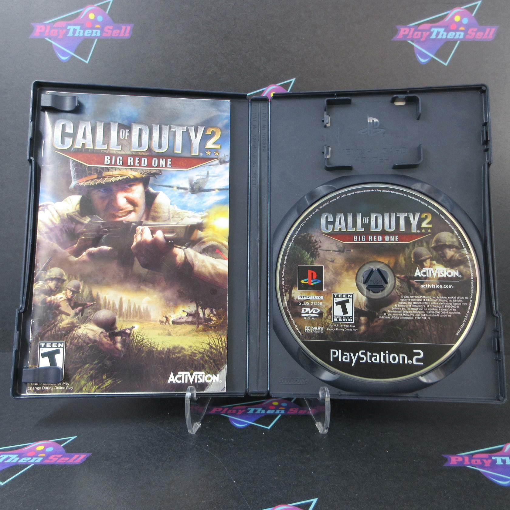 Call of Duty 2 Big Red One PS2 PlayStation 2 AD/MD Complete CIB - Very Good