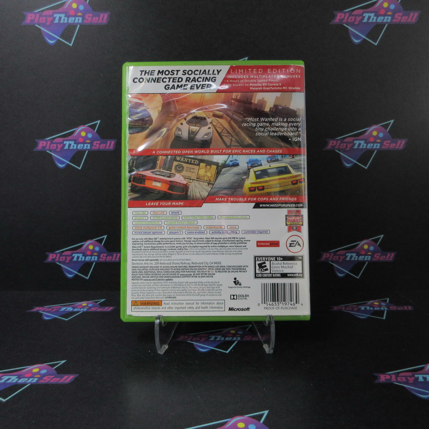 Need for Speed Most Wanted Limited Ed Xbox 360 AD Complete CIB - Very Good