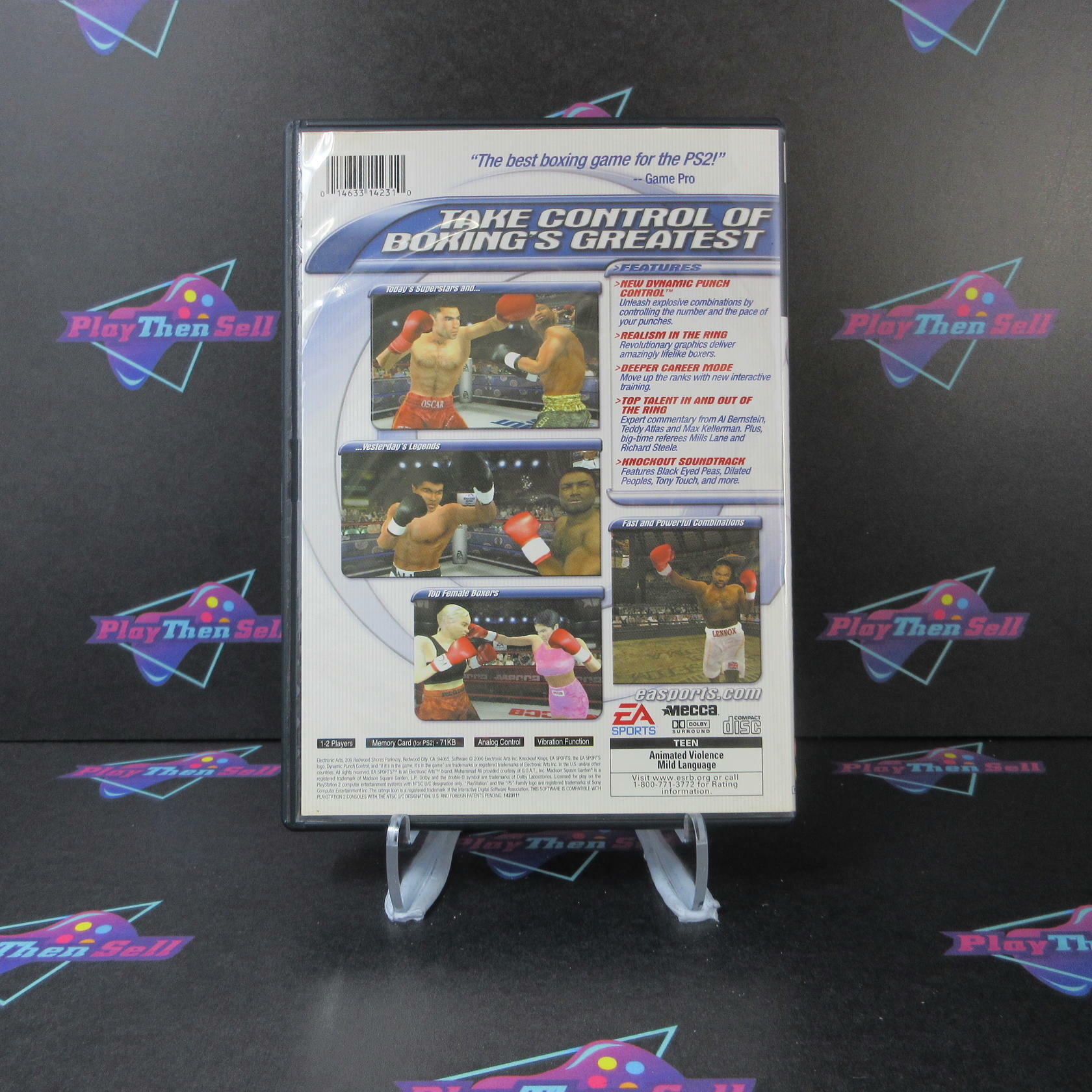 Knockout Kings 2001 + Reg Card PS2 PlayStation 2 MD Complete CIB - Very Good