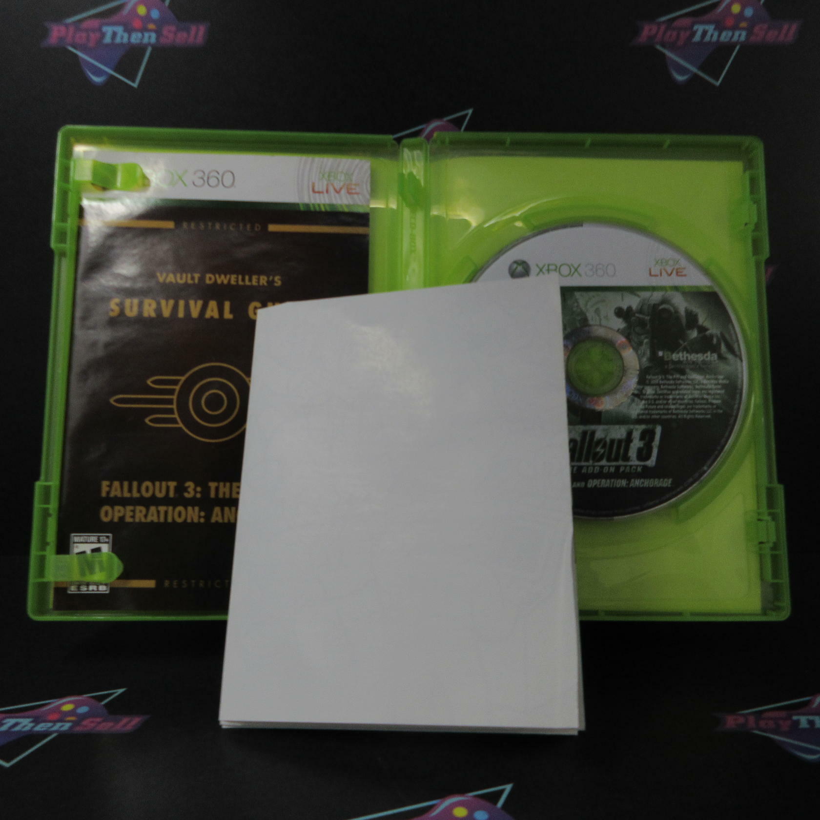 Fallout 3 Add-On The Pitt + Operation Anchorage Xbox 360 AD + Poster Complete - Very Good