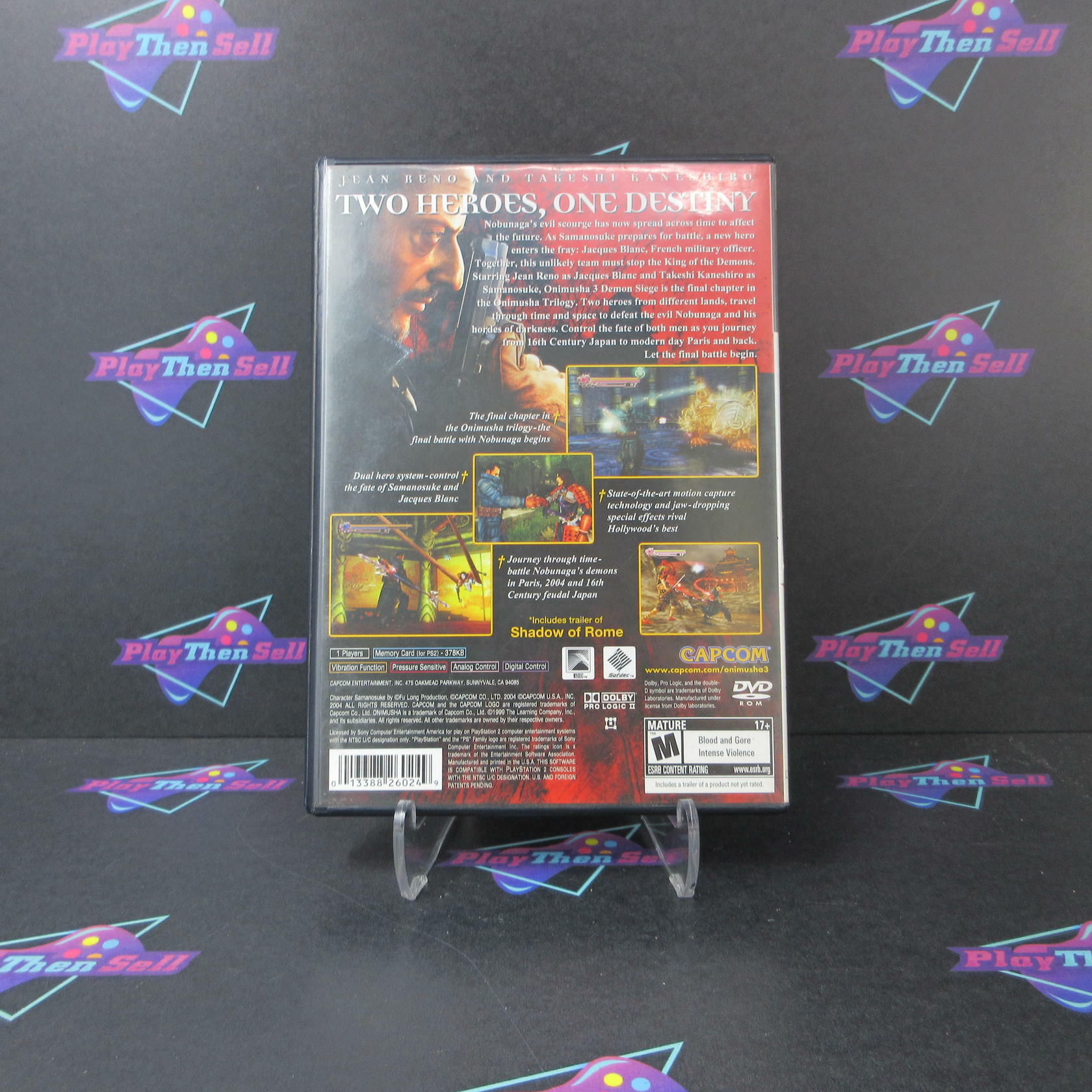 Onimusha 3 Demon Siege PS2 PlayStation 2 AD Complete CIB - Very Good