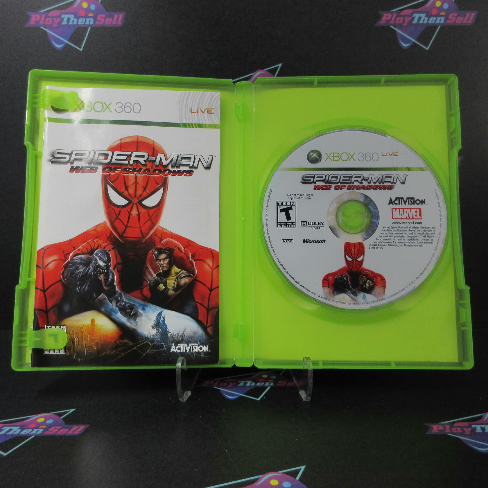 Spider-Man Web of Shadows Xbox 360 AD Complete CIB - Very Good