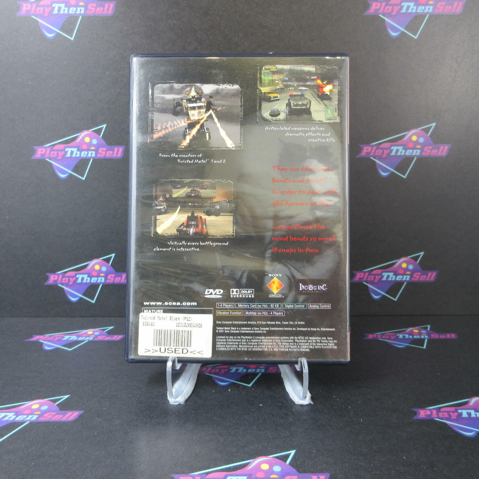 Twisted Metal Black GH PS2 Playstation 2 AD Complete CIB - Very Good