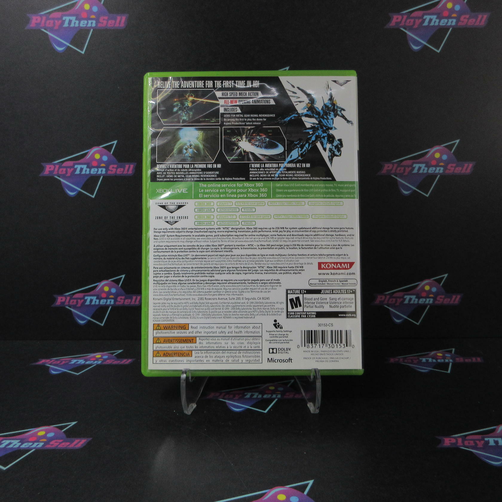 Zone Of The Enders HD Collection Xbox 360 AD/MD + Demo Disc Complete CIB - Very Good