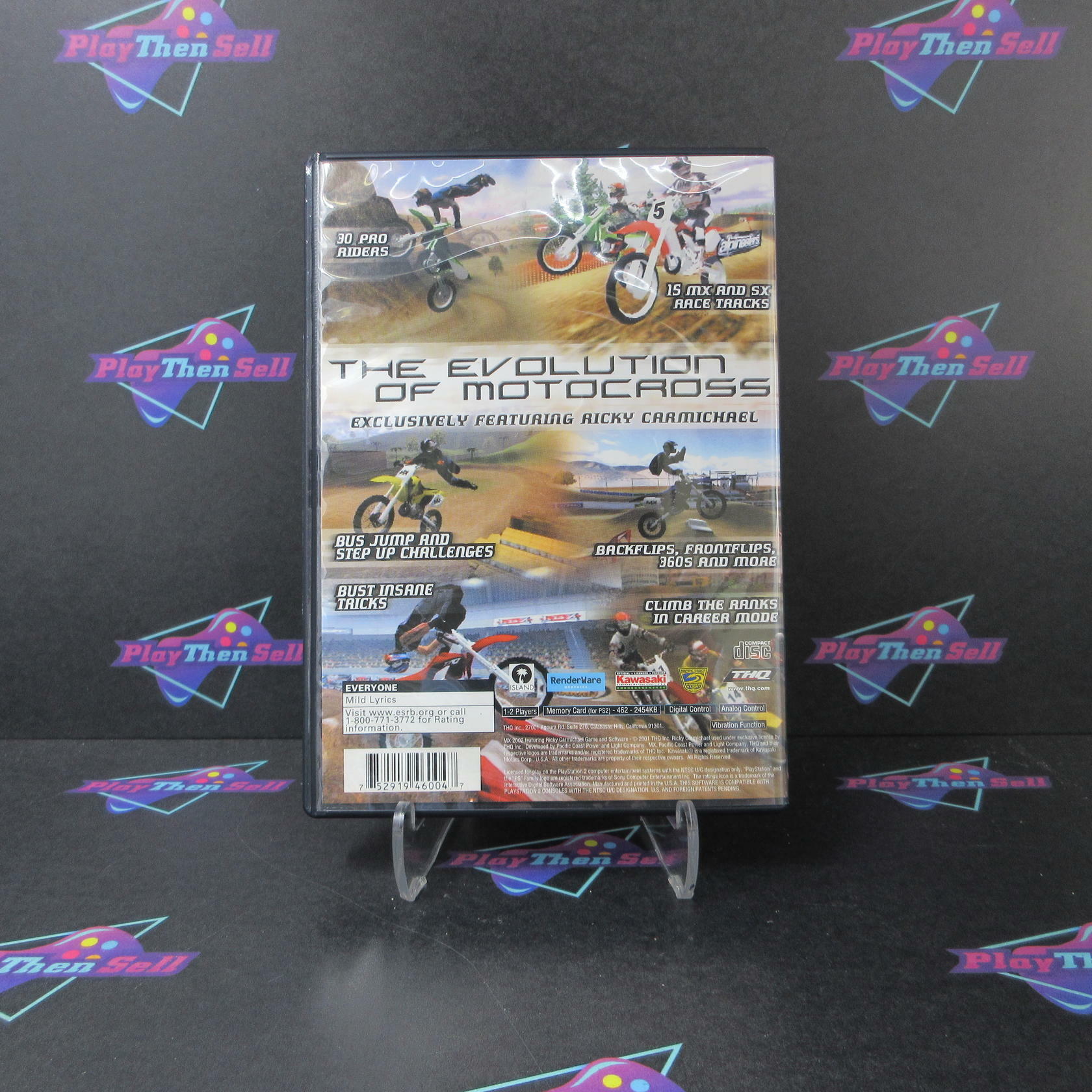 MX 2002 Featuring Ricky Carmichael PS2 PlayStation 2 AD/NM - Very Good