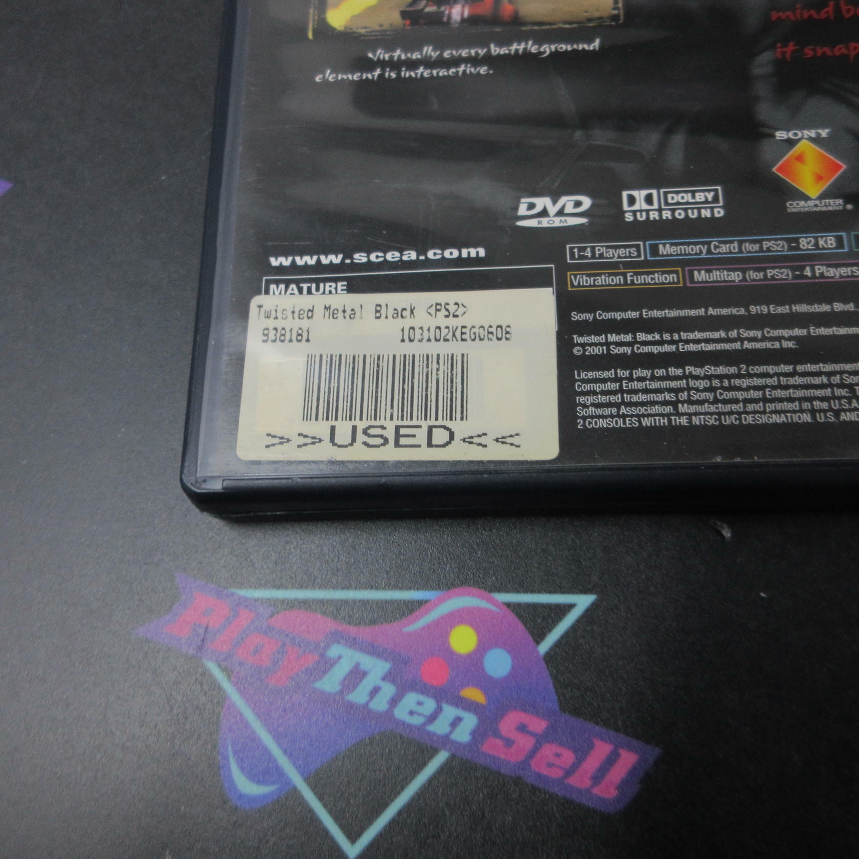 Twisted Metal Black GH PS2 Playstation 2 AD Complete CIB - Very Good